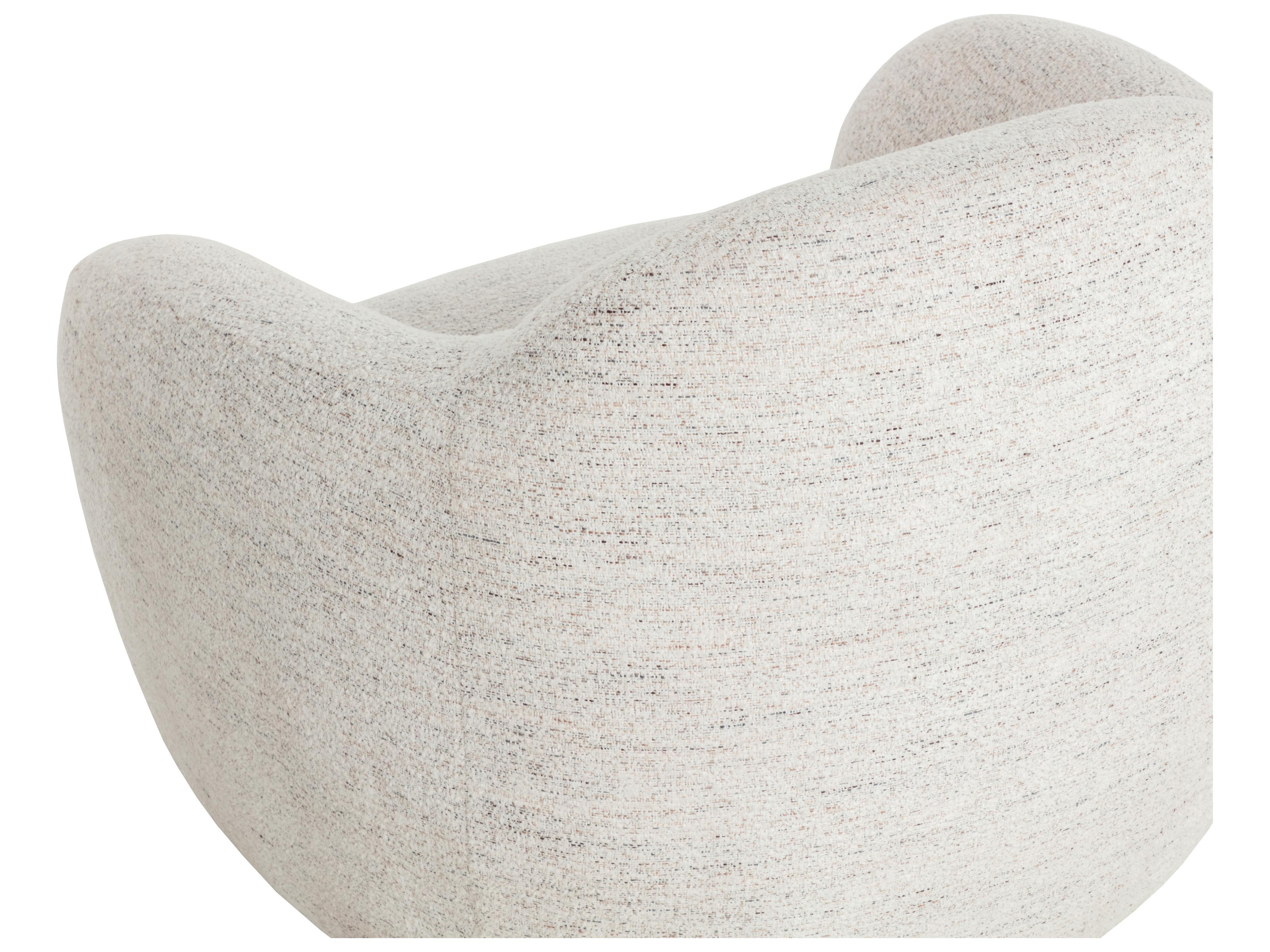 Sunpan Ismo Swivel Cream Accent Chair