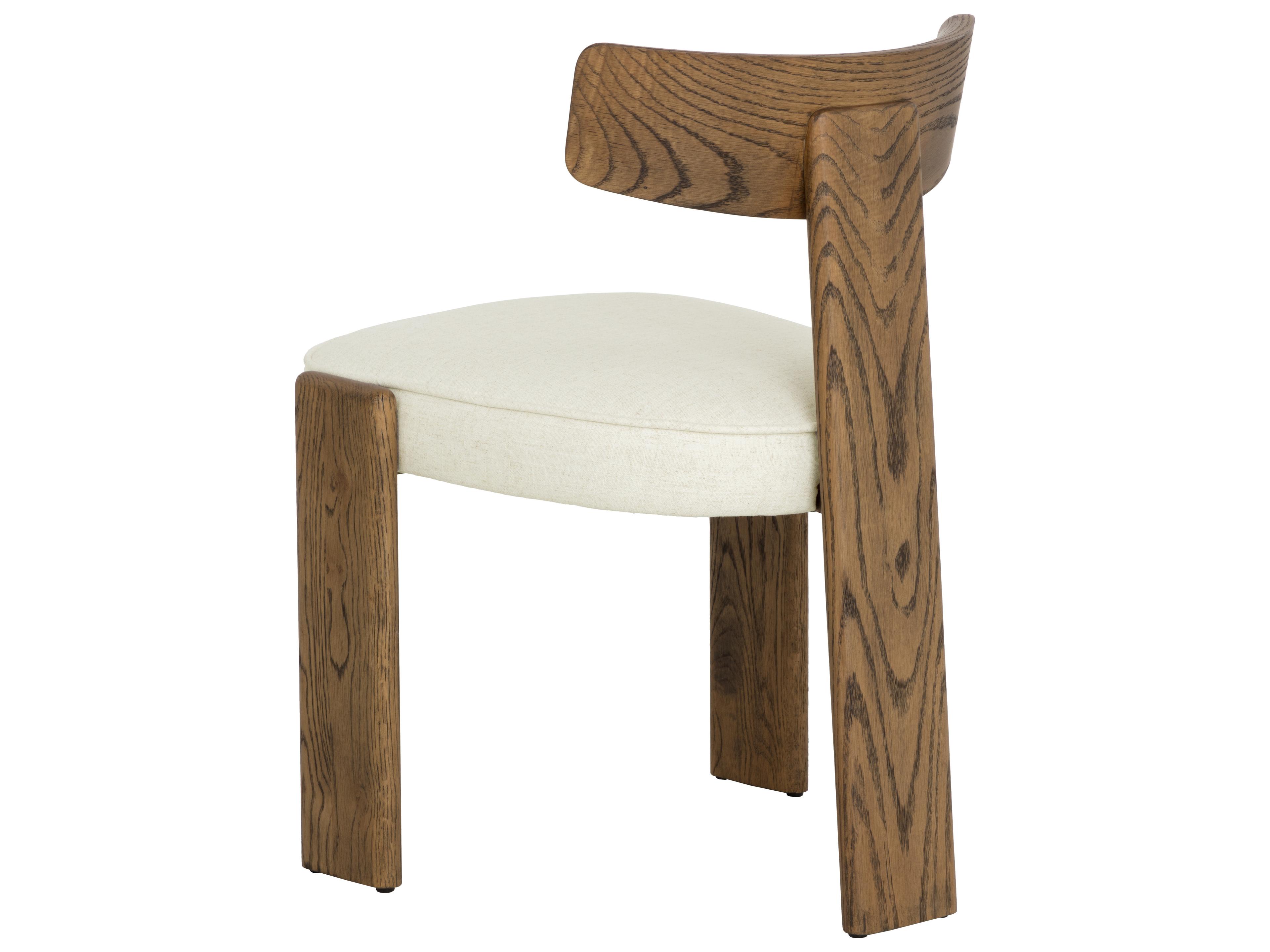 Sunpan Horton Dining Chair in Warm Brown in Geralt Linen