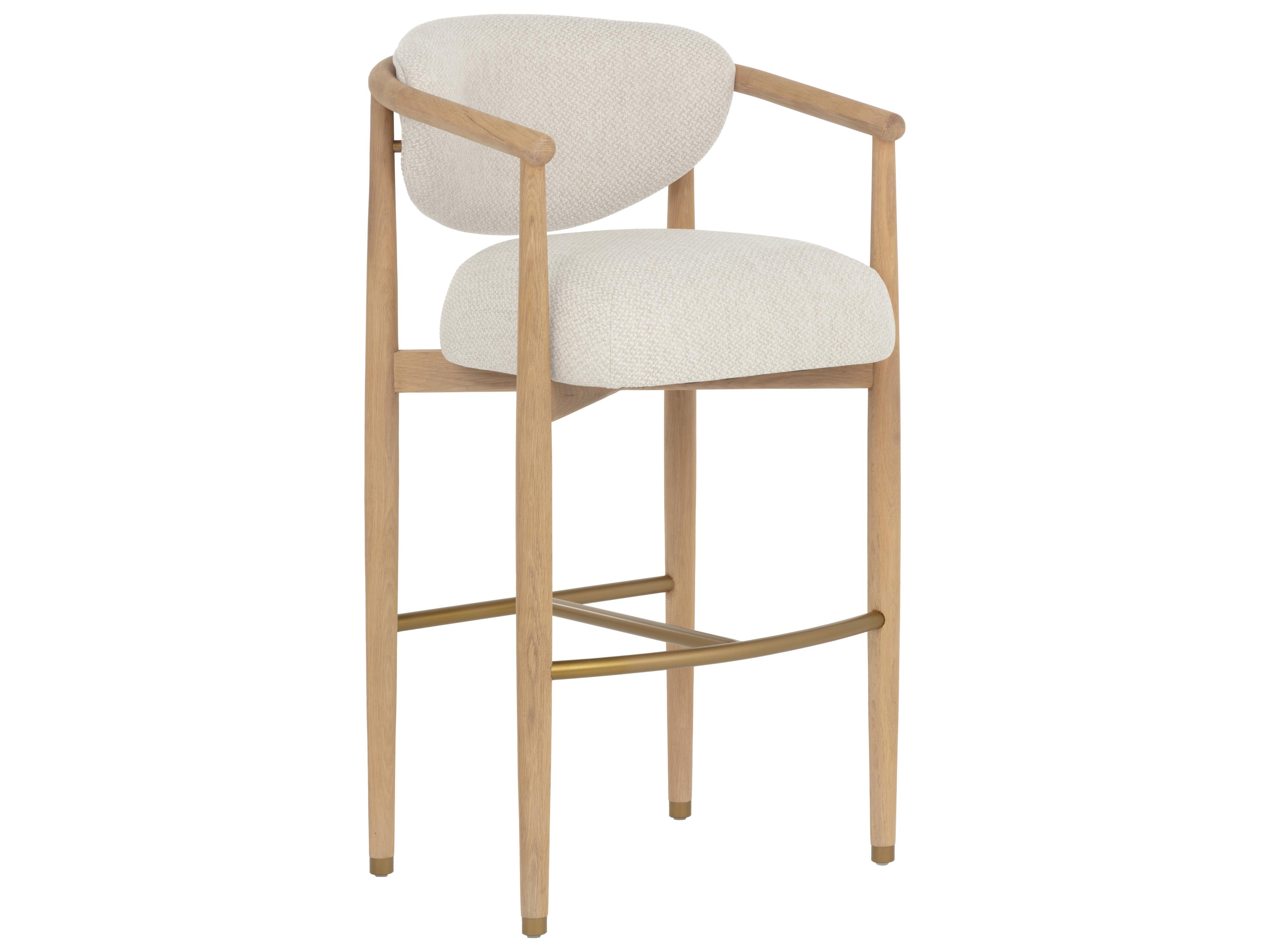 Sigrid Barstool in Light Oak in Monument Oatmeal