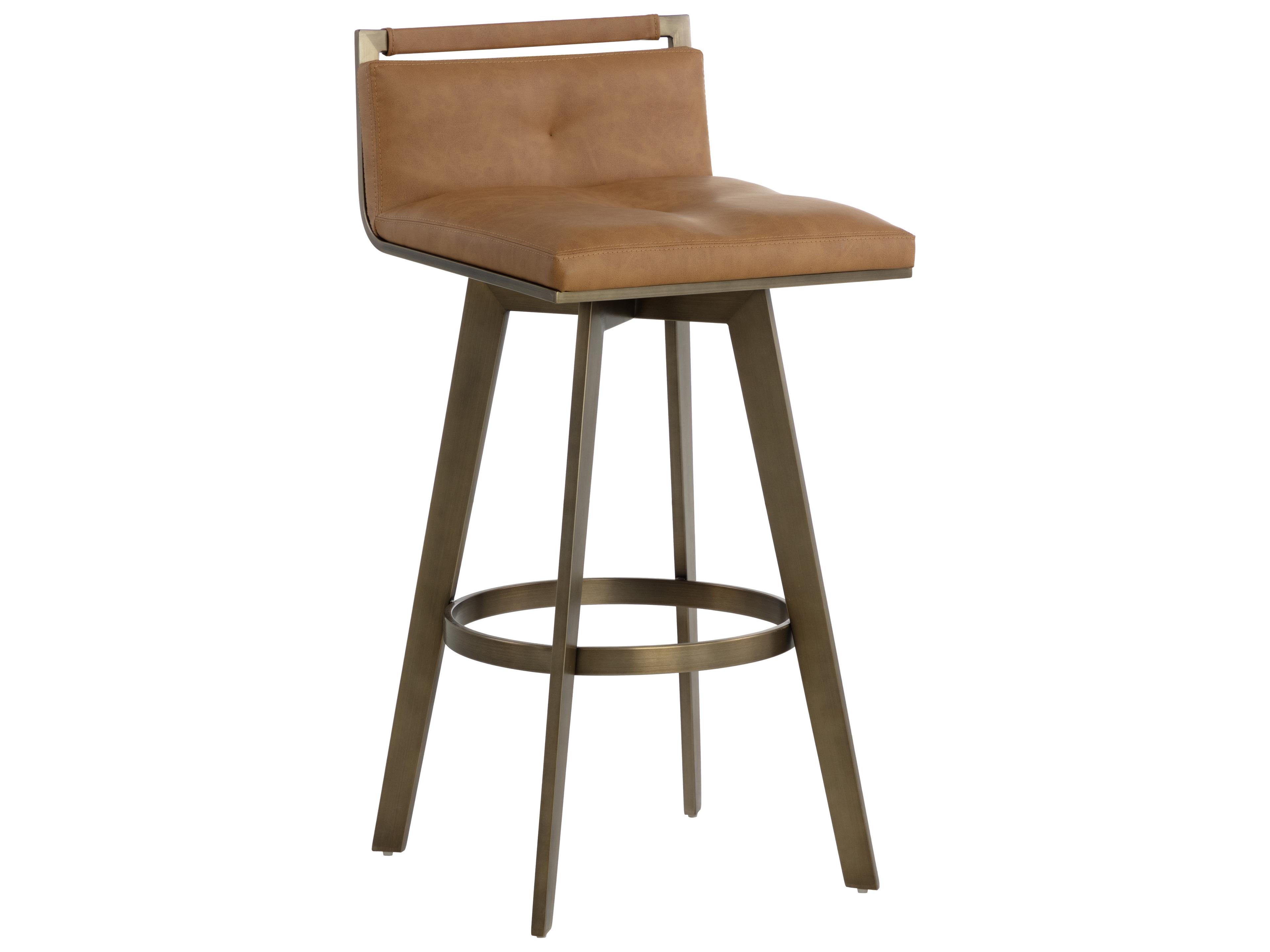 Arizona Swivel Barstool in Milliken Cognac