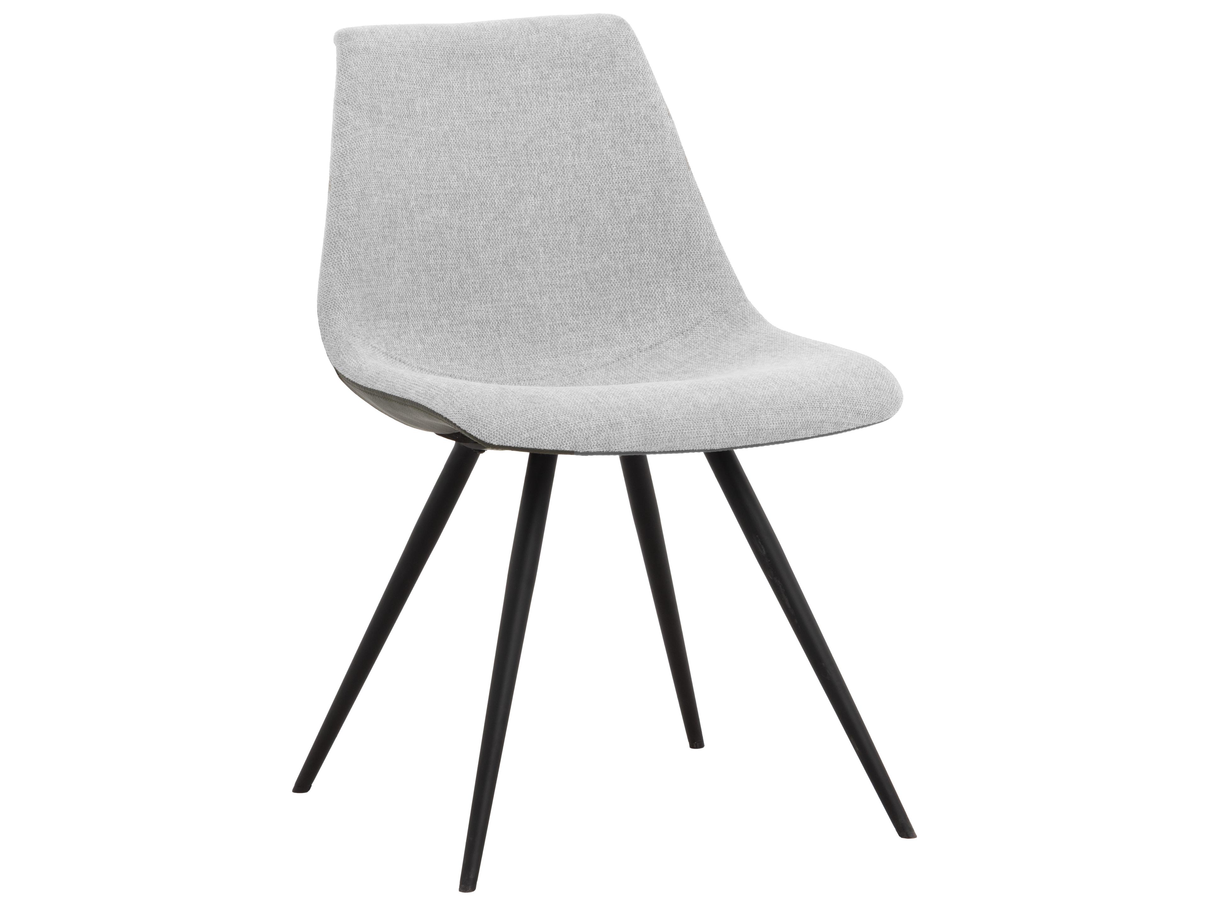 Lipa Dining Chair in Black in Belfast Heather Grey / Rosemary