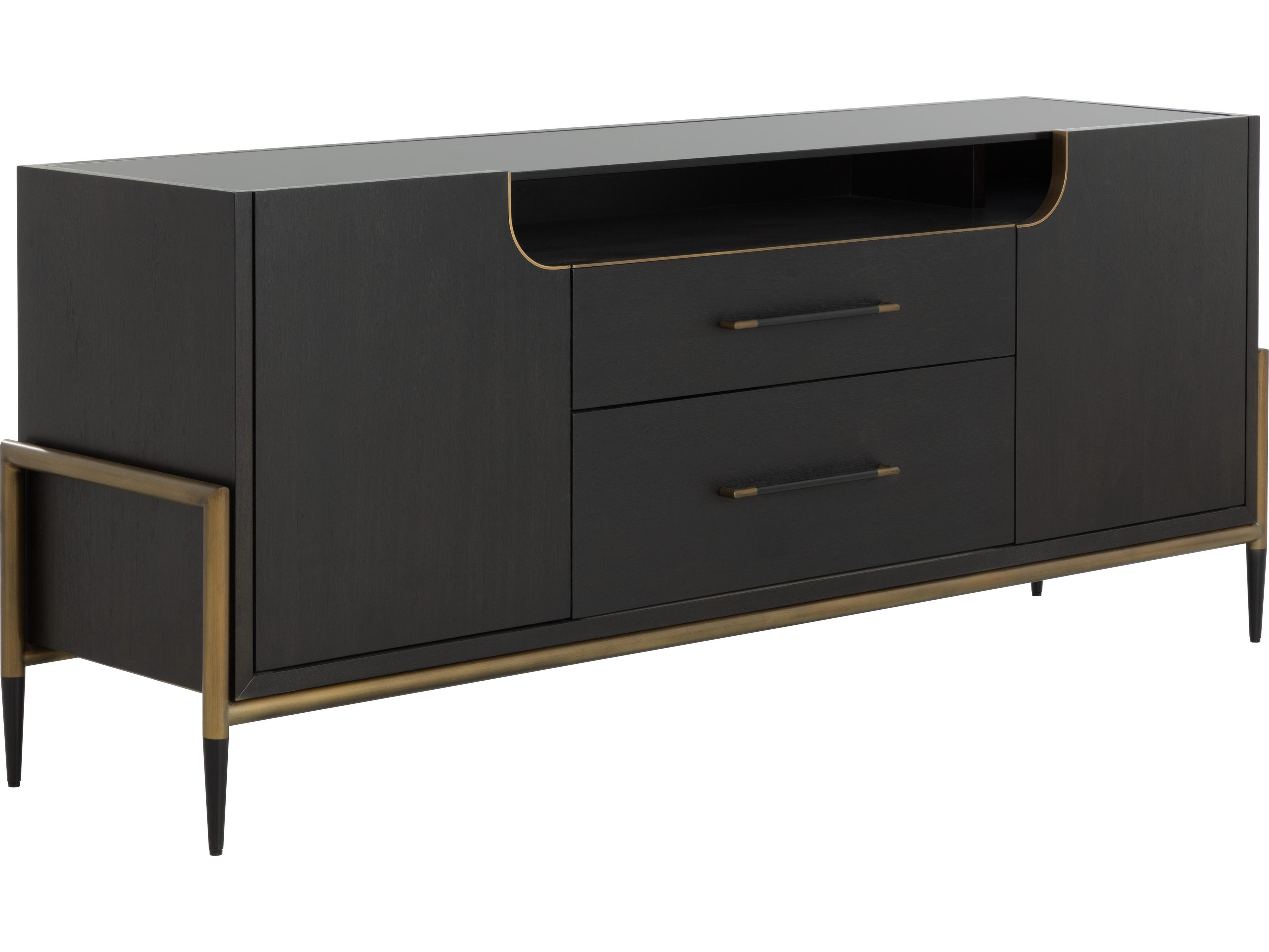 Weldrick 76" Acacia Wood Brown Sideboard