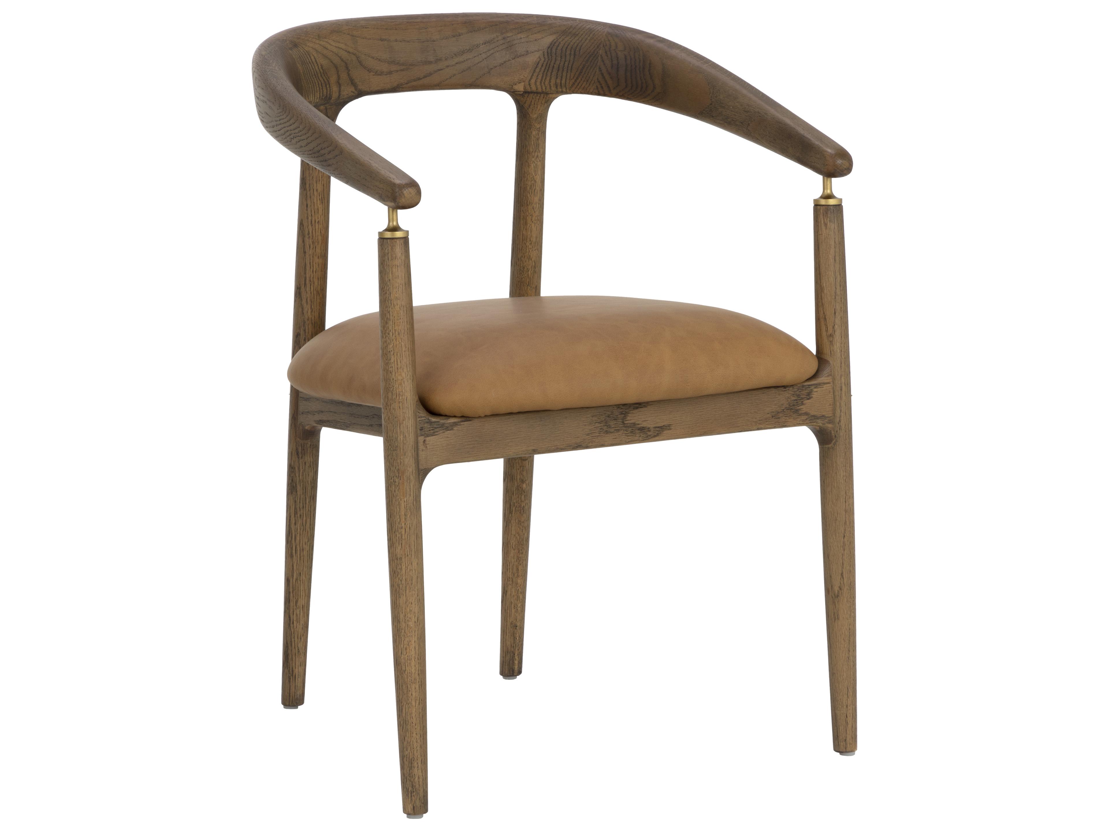 Valmont Dining Armchair in Milliken Cognac