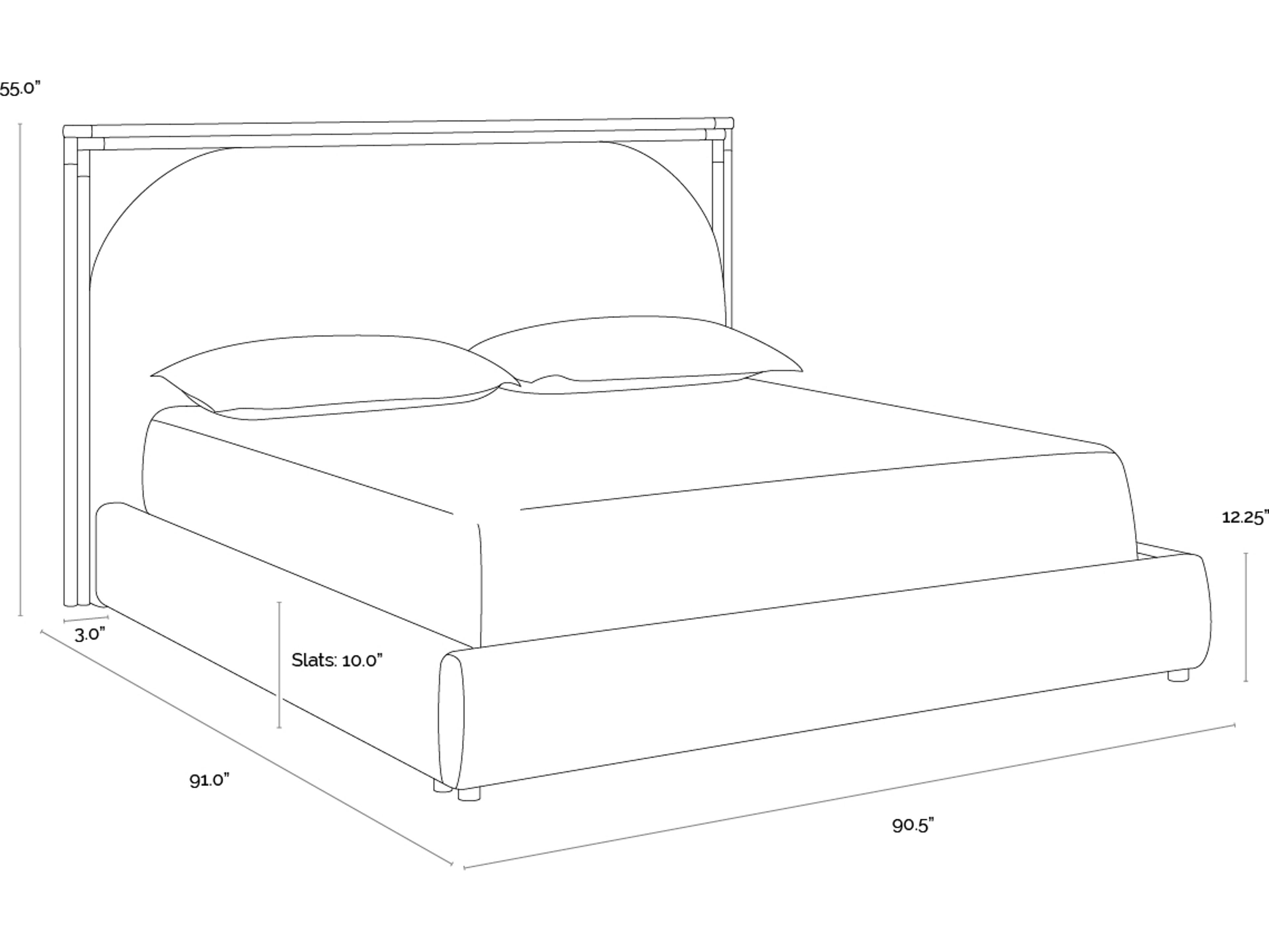 Sunpan Arcelia Bed in Rhea Light Barley