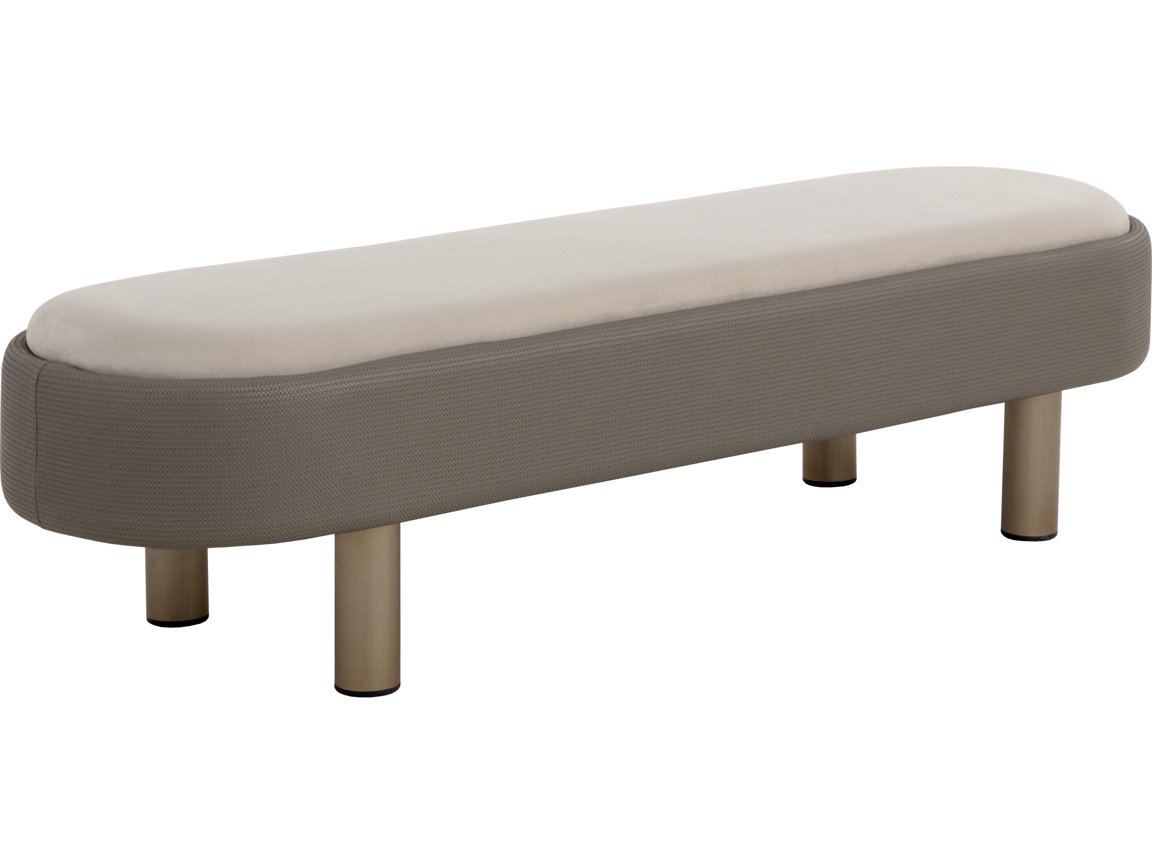 Odella Bench in Meg Taupe / Porcini Taupe