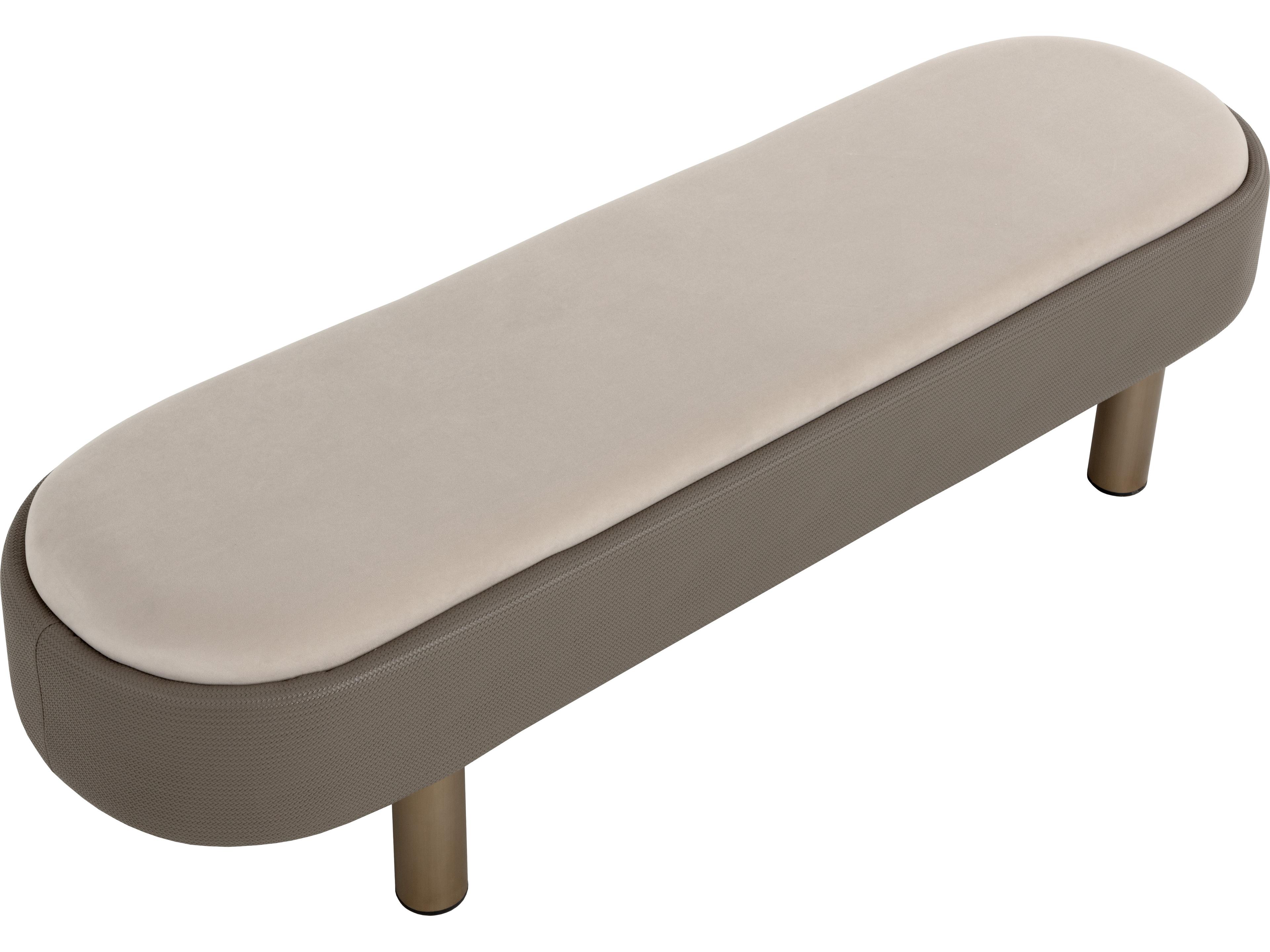 Sunpan Odella Bench in Meg Taupe / Porcini Taupe