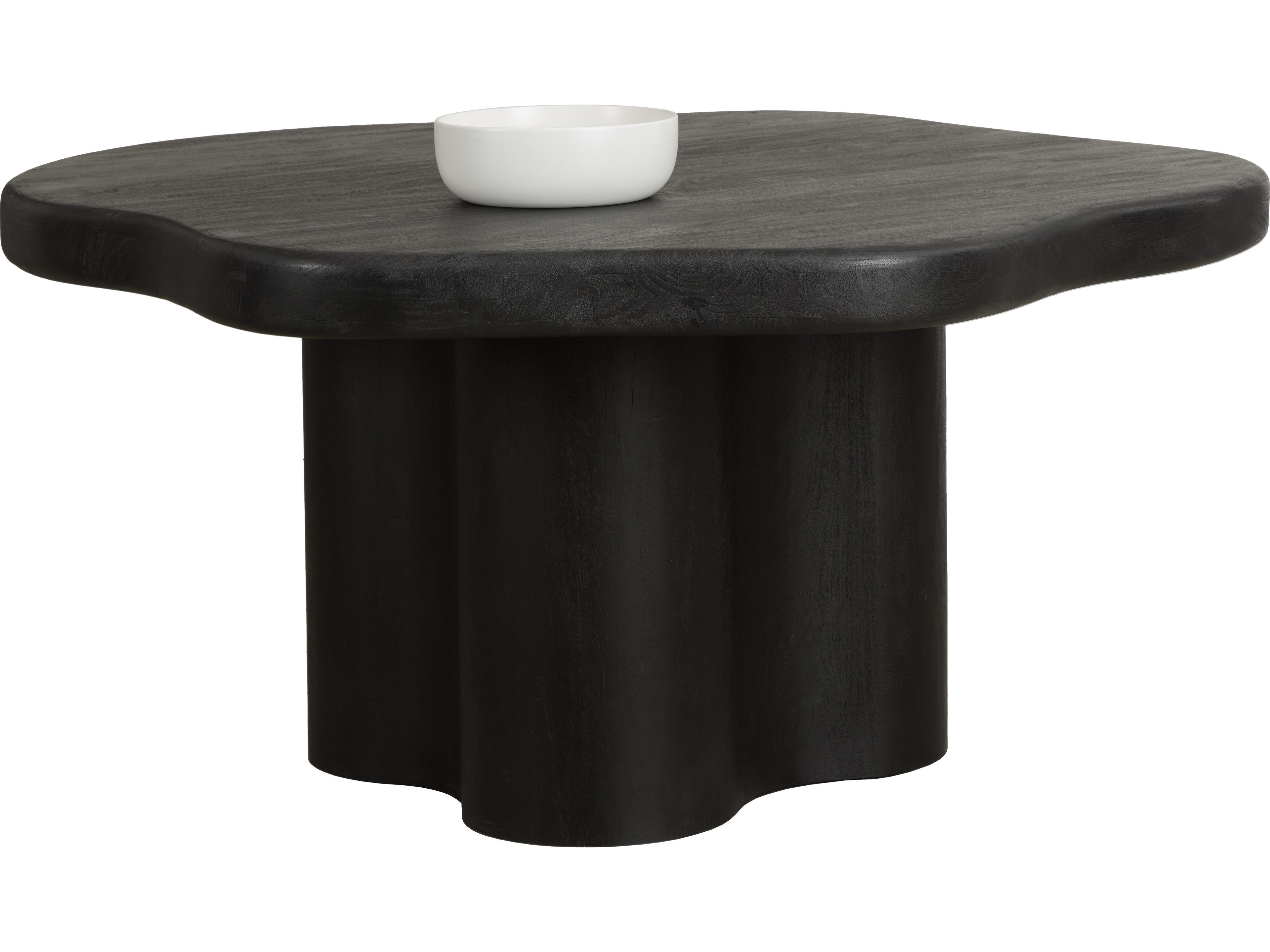 Sunpan Bellona Dining Table in Charcoal Black in 67"