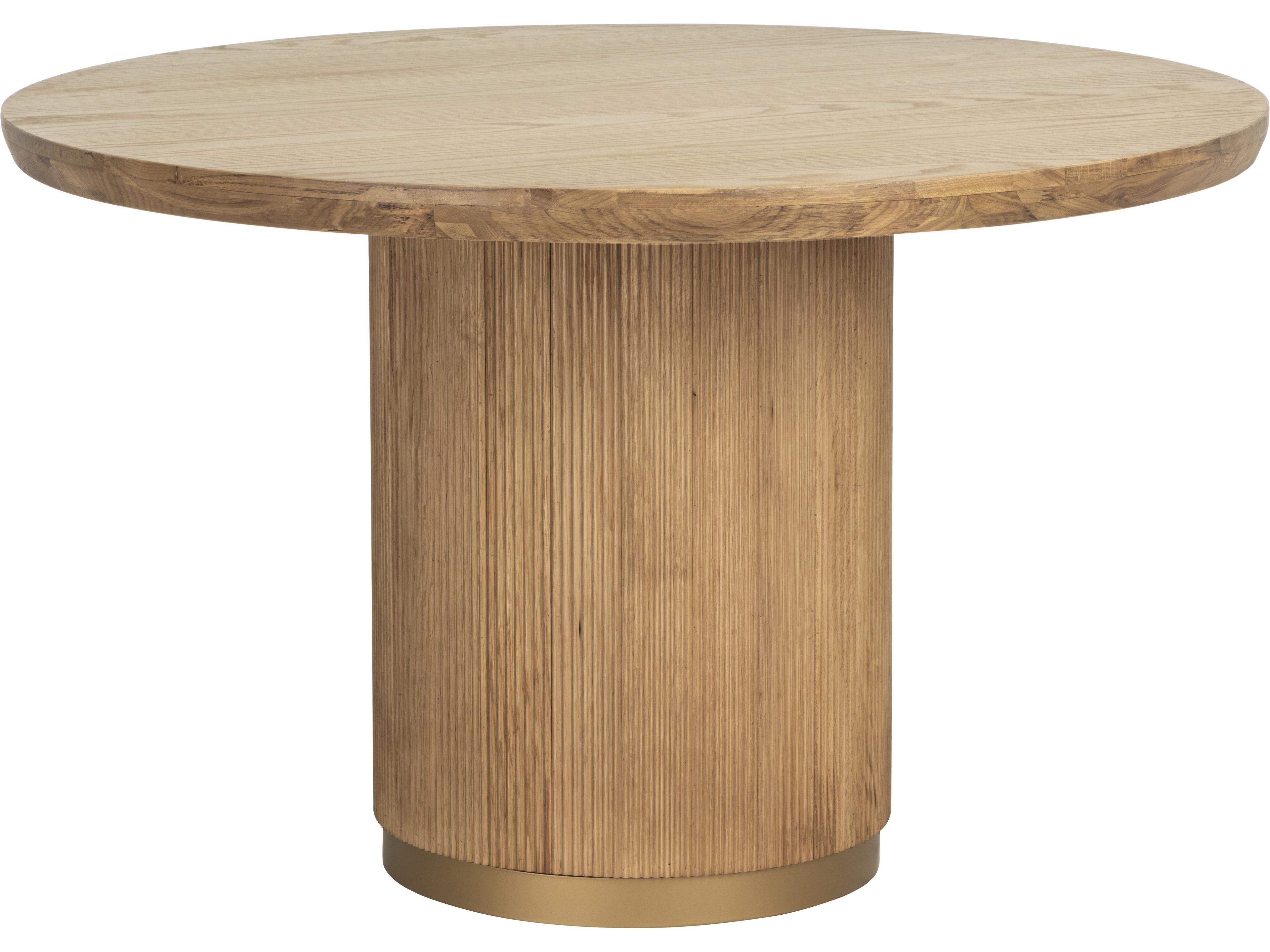 Kalla Dining Table in Round in Rustic Oak in 48"