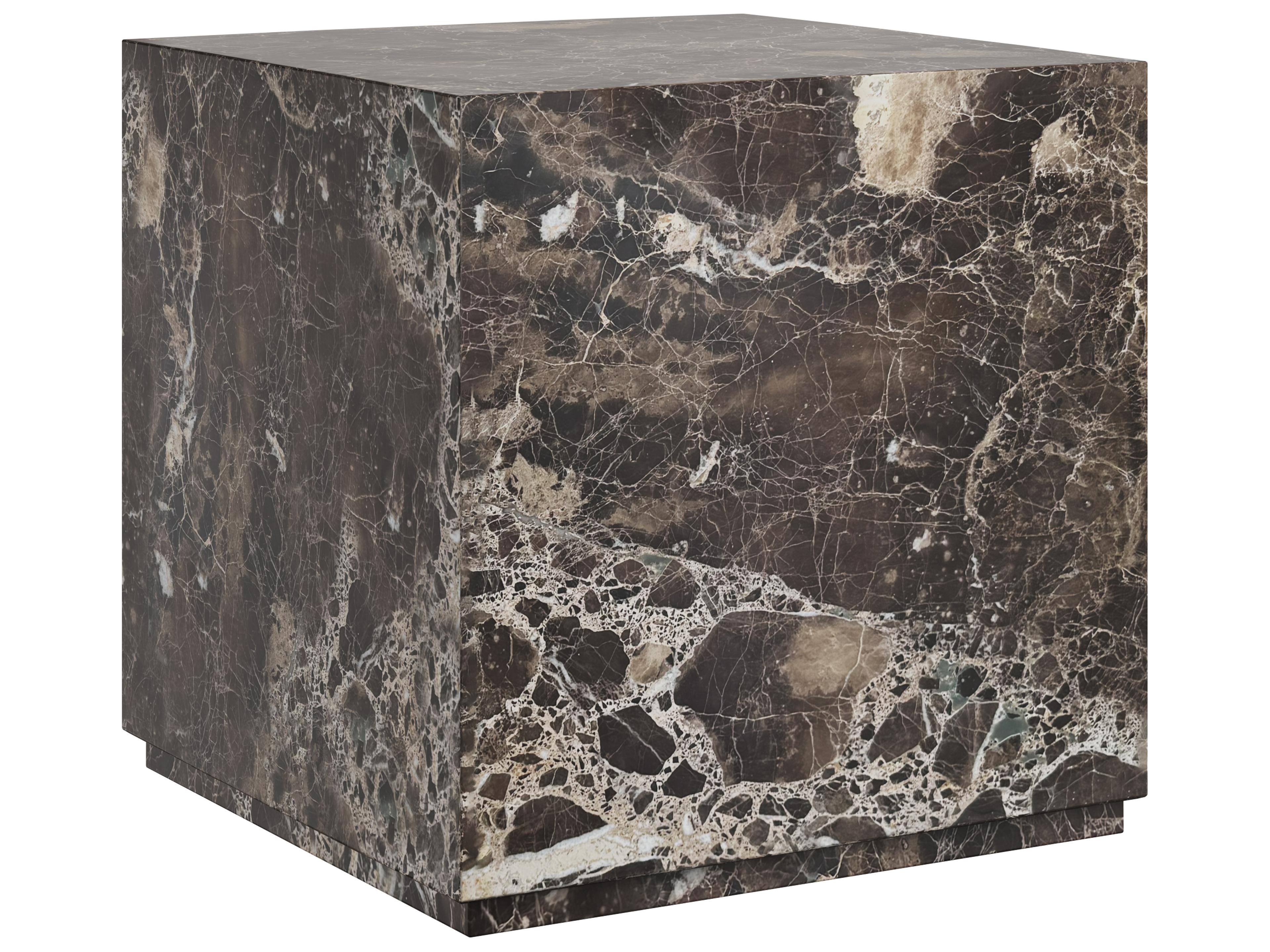 Laros End Table in Dark Emperador