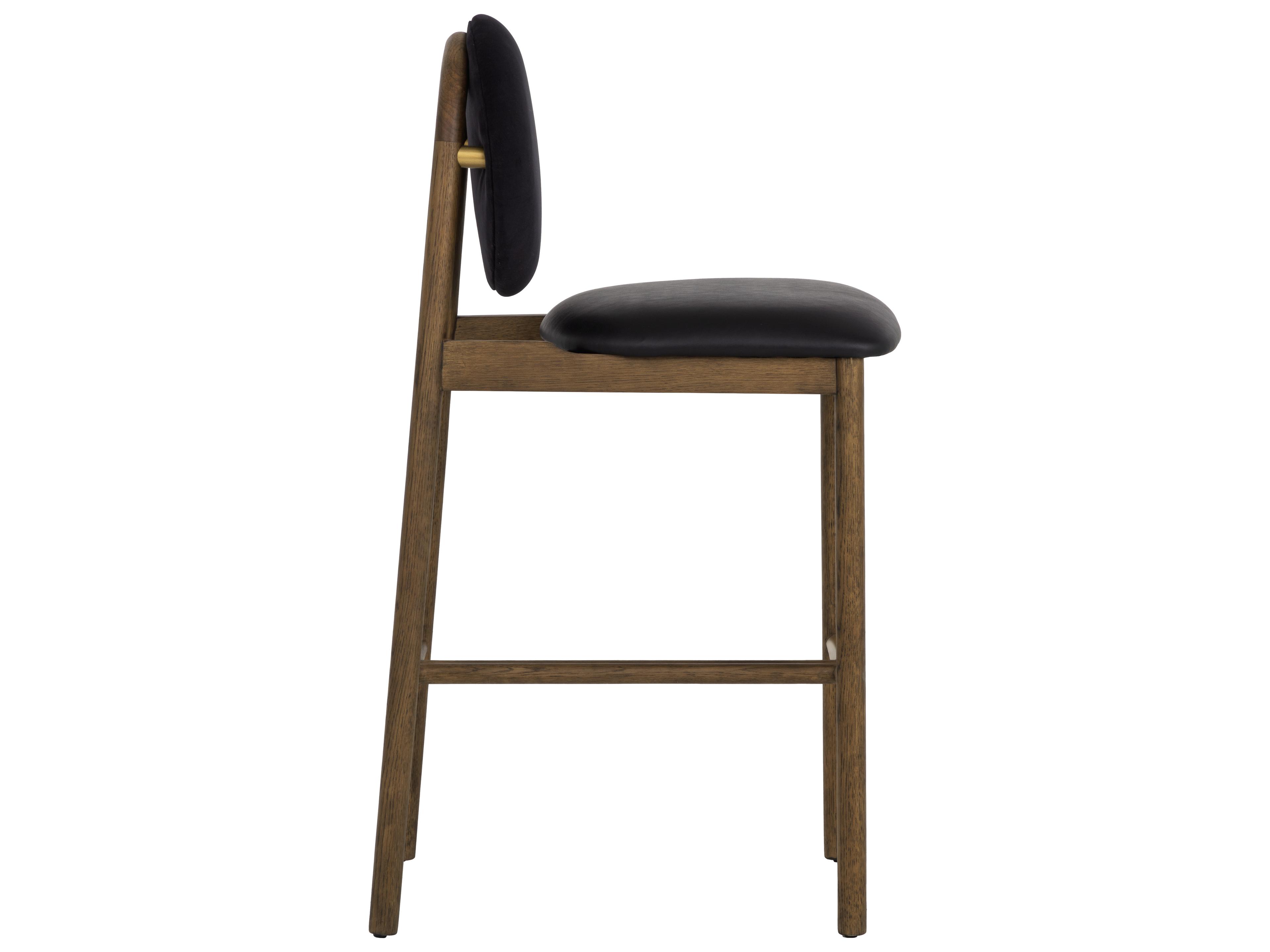 Sunpan Orabell Barstool in Bravo Black / Abbington Black