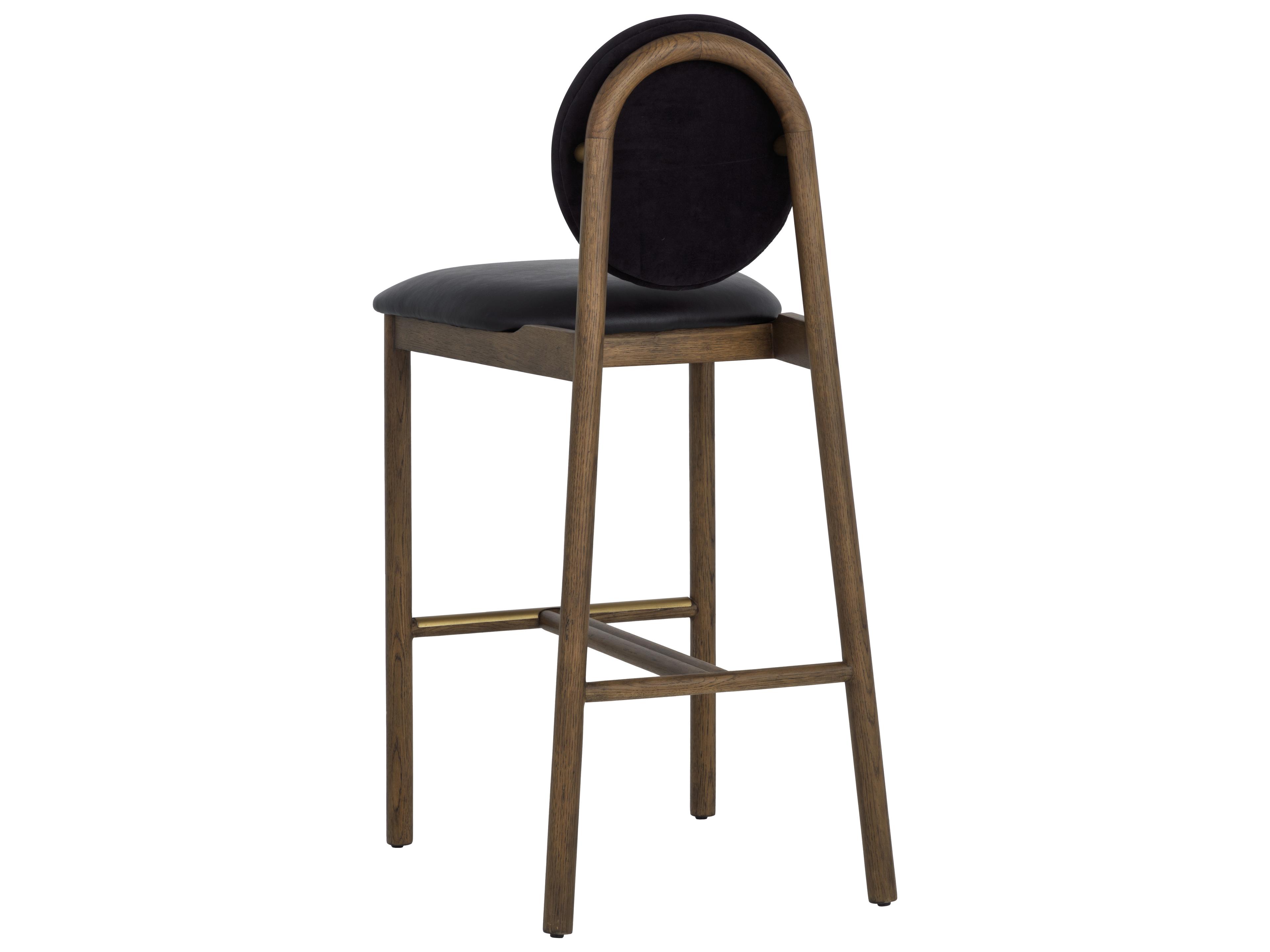 Sunpan Orabell Barstool in Bravo Black / Abbington Black