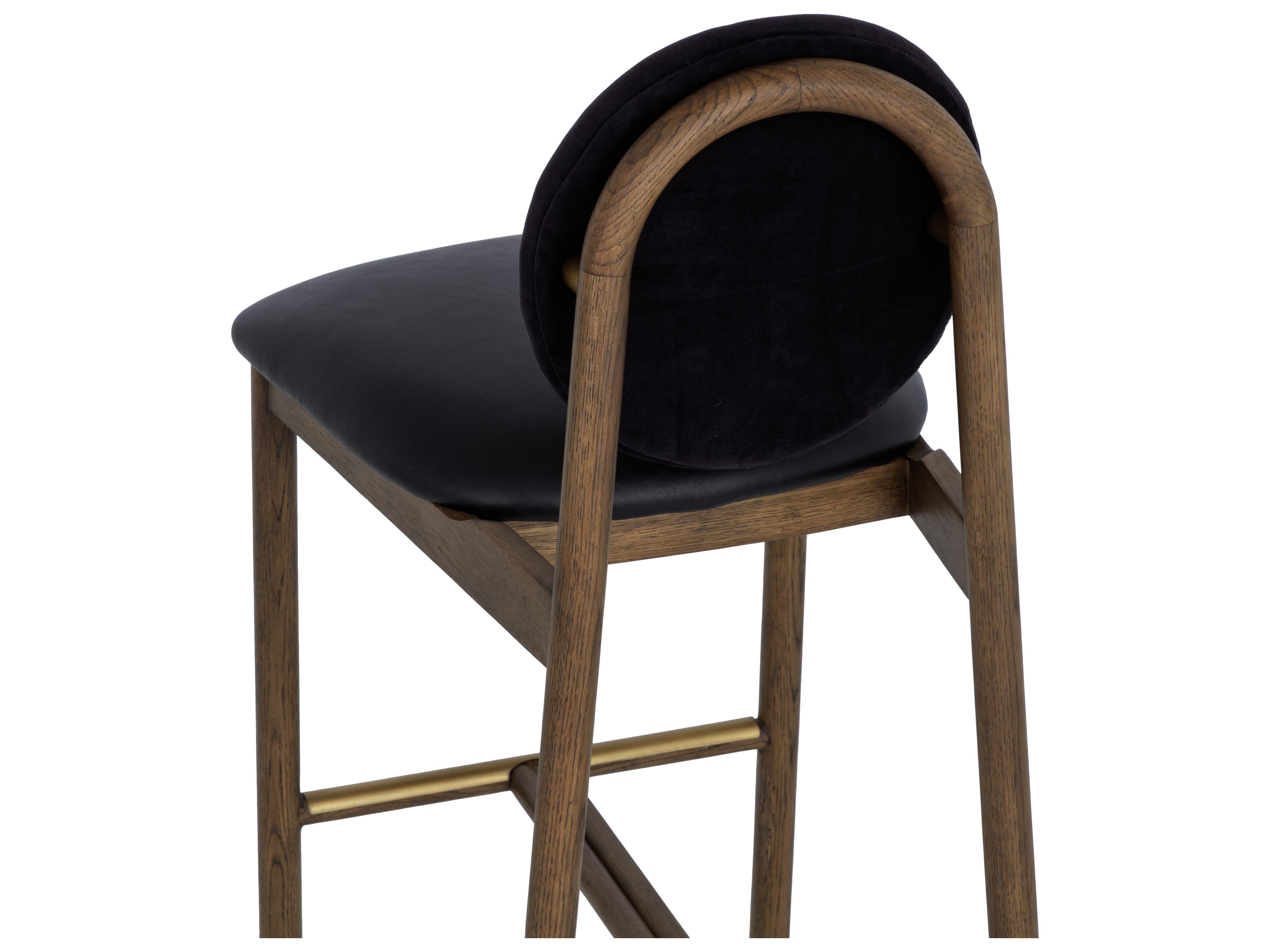 Sunpan Orabell Barstool in Bravo Black / Abbington Black