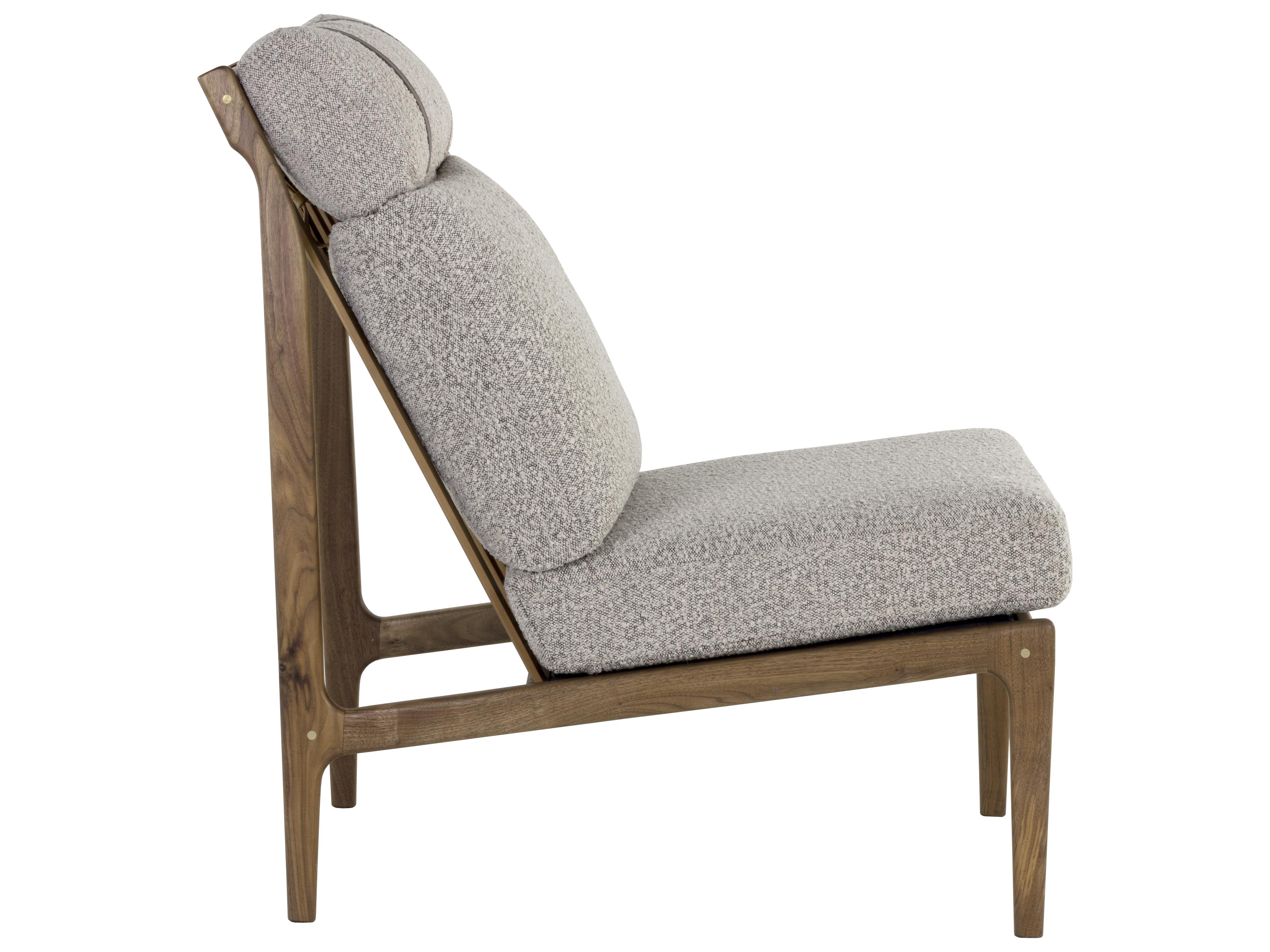 Sunpan Elanor Lounge Chair in Walnut in Copenhagen Cappuccino