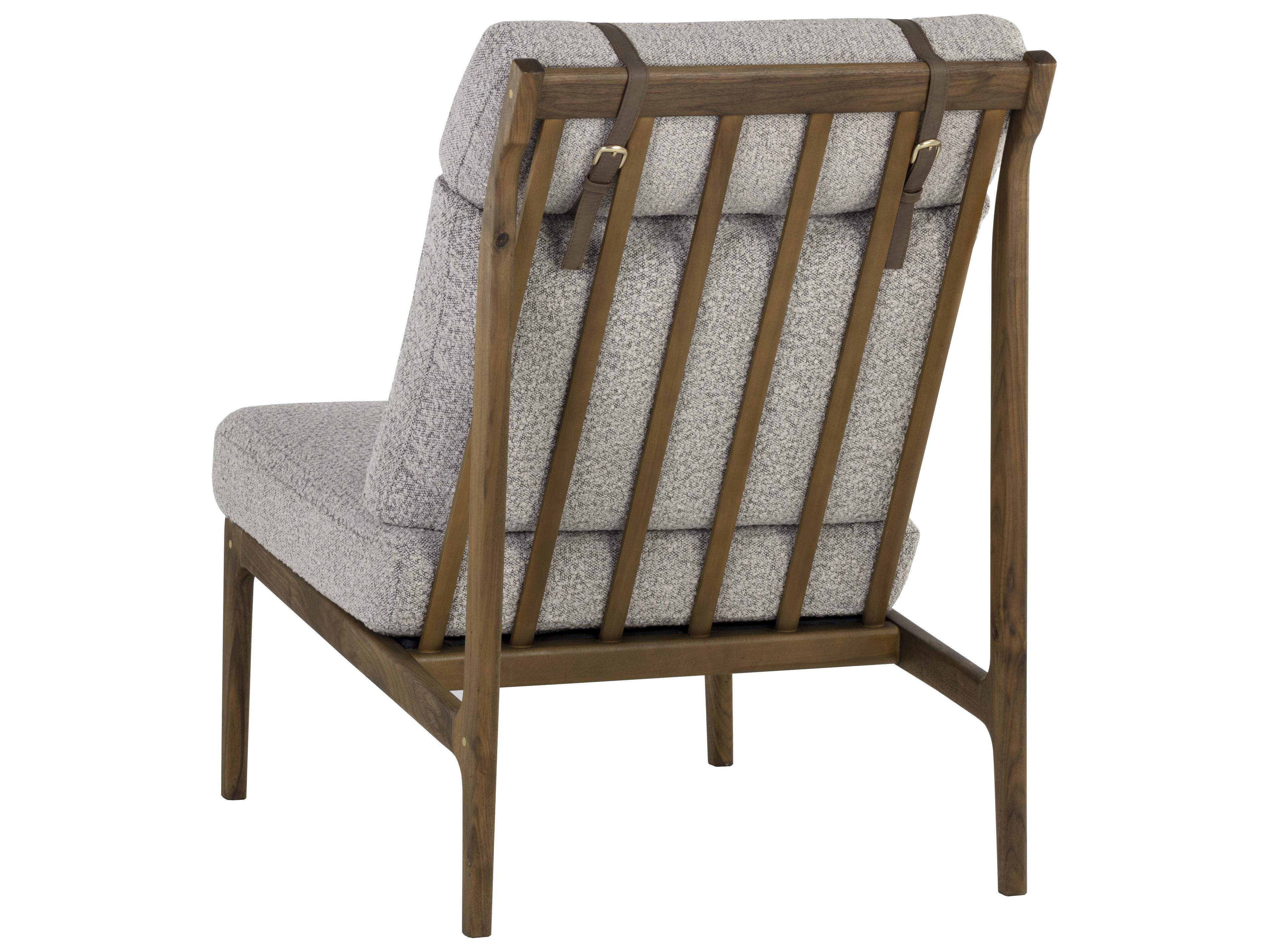 Sunpan Elanor Lounge Chair in Walnut in Copenhagen Cappuccino