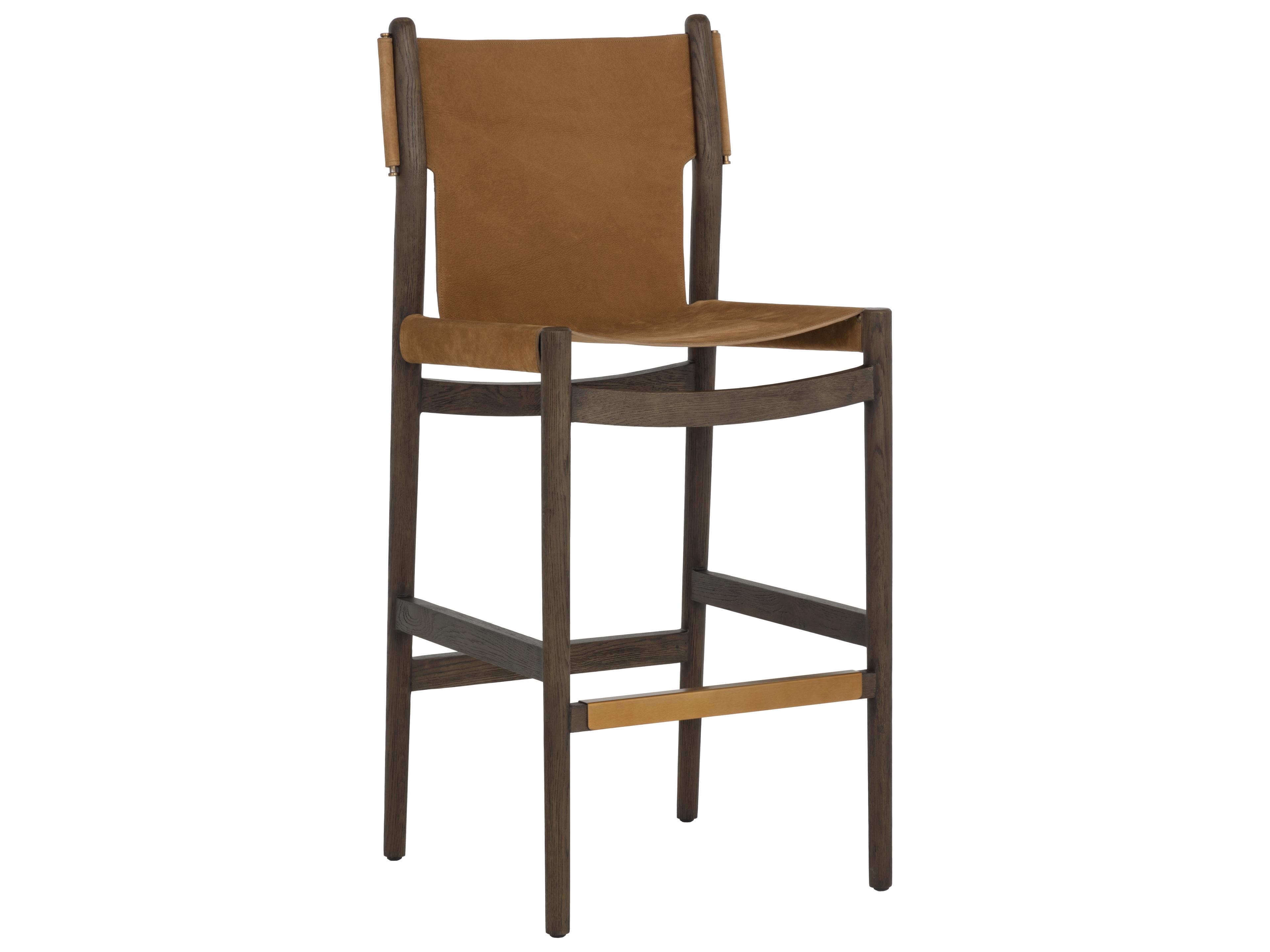 Argus Barstool in Nubuck Caramel Leather