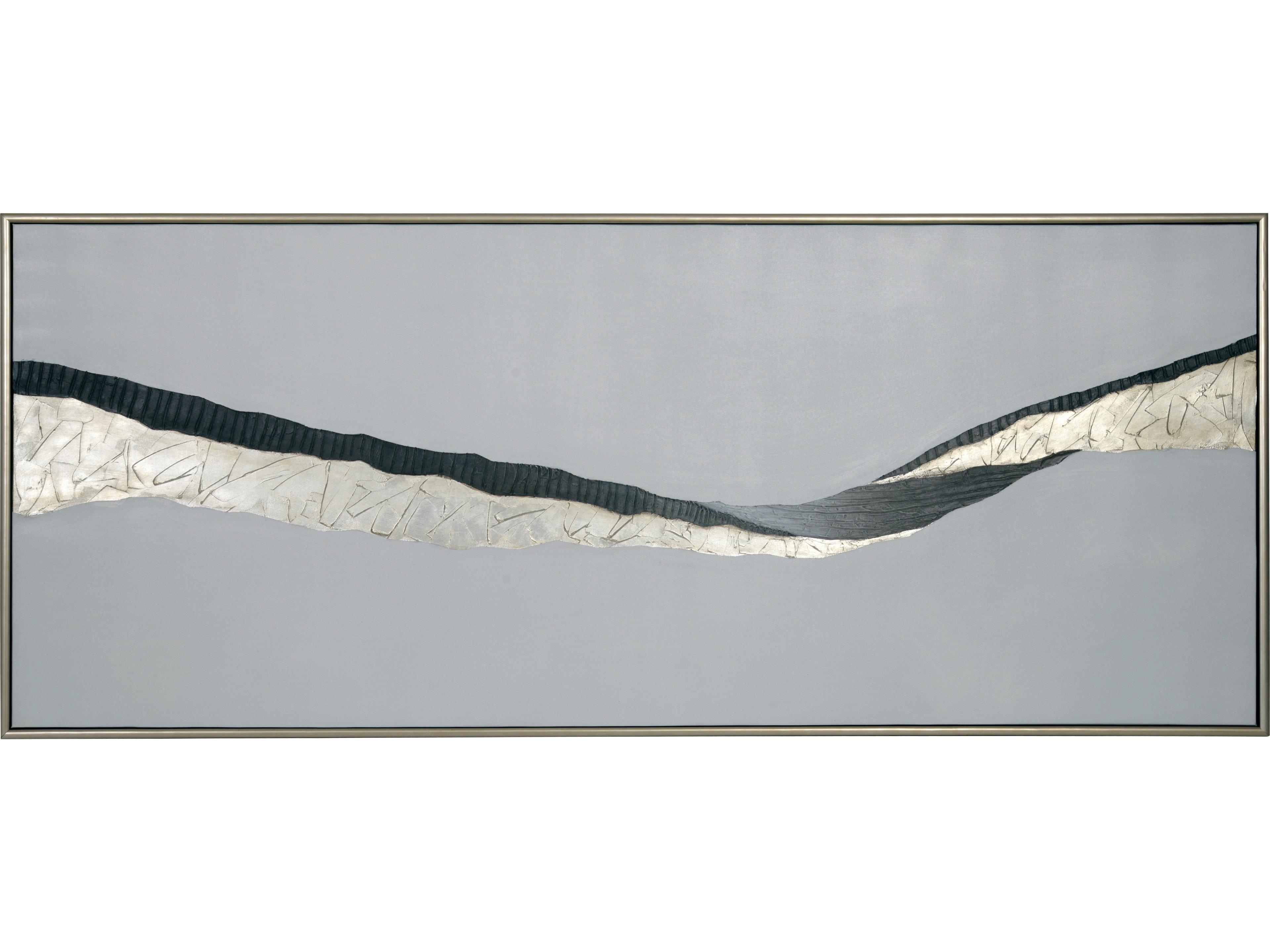 Frequency Wall Art Silver Floater Frame Hand-Painted