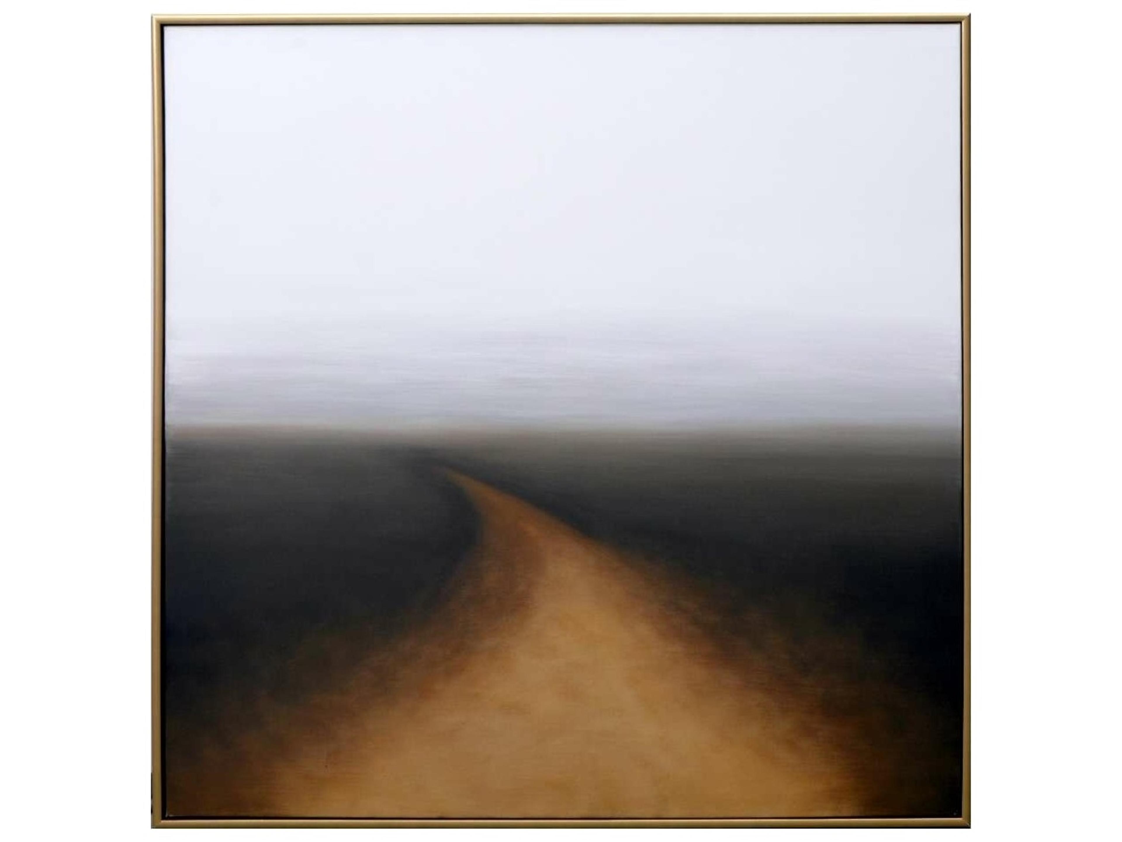 Autumn Silence Hand Painted Wall Art Gold Floater Frame