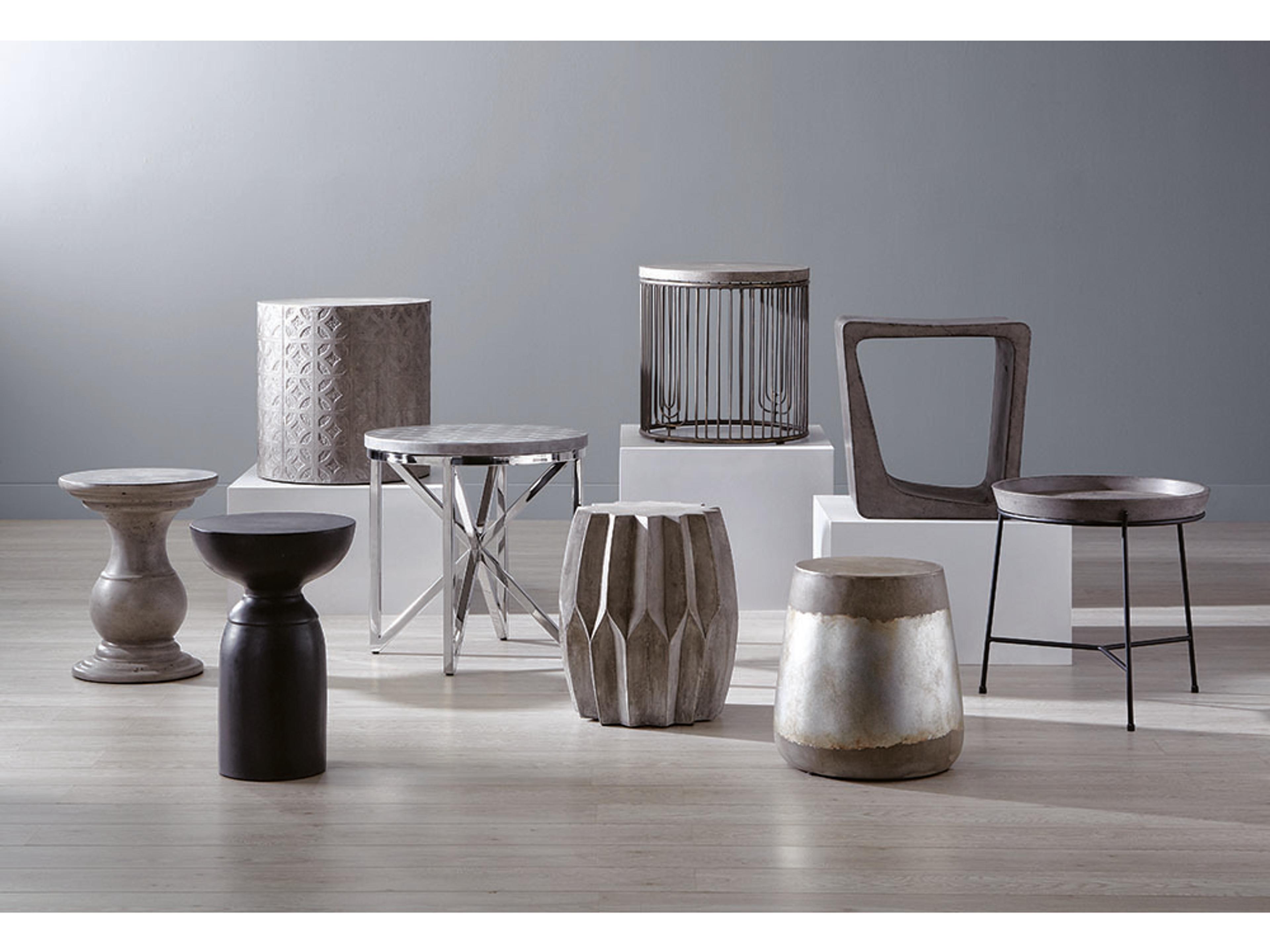 Sunpan Outdoor MIXT Darwin Concrete Grey Rectangular End Table