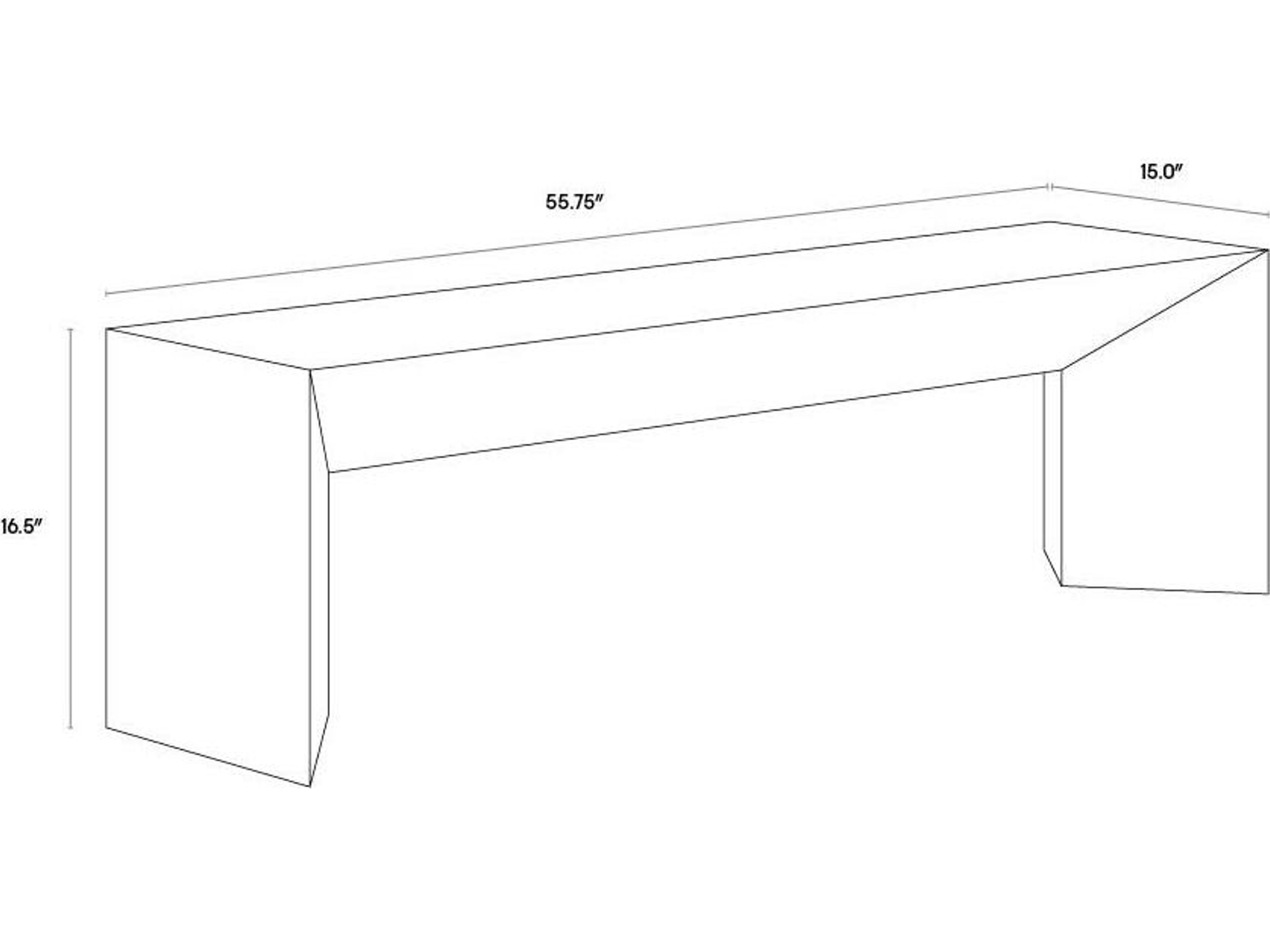 Sunpan Outdoor Nomad Bench in Grey