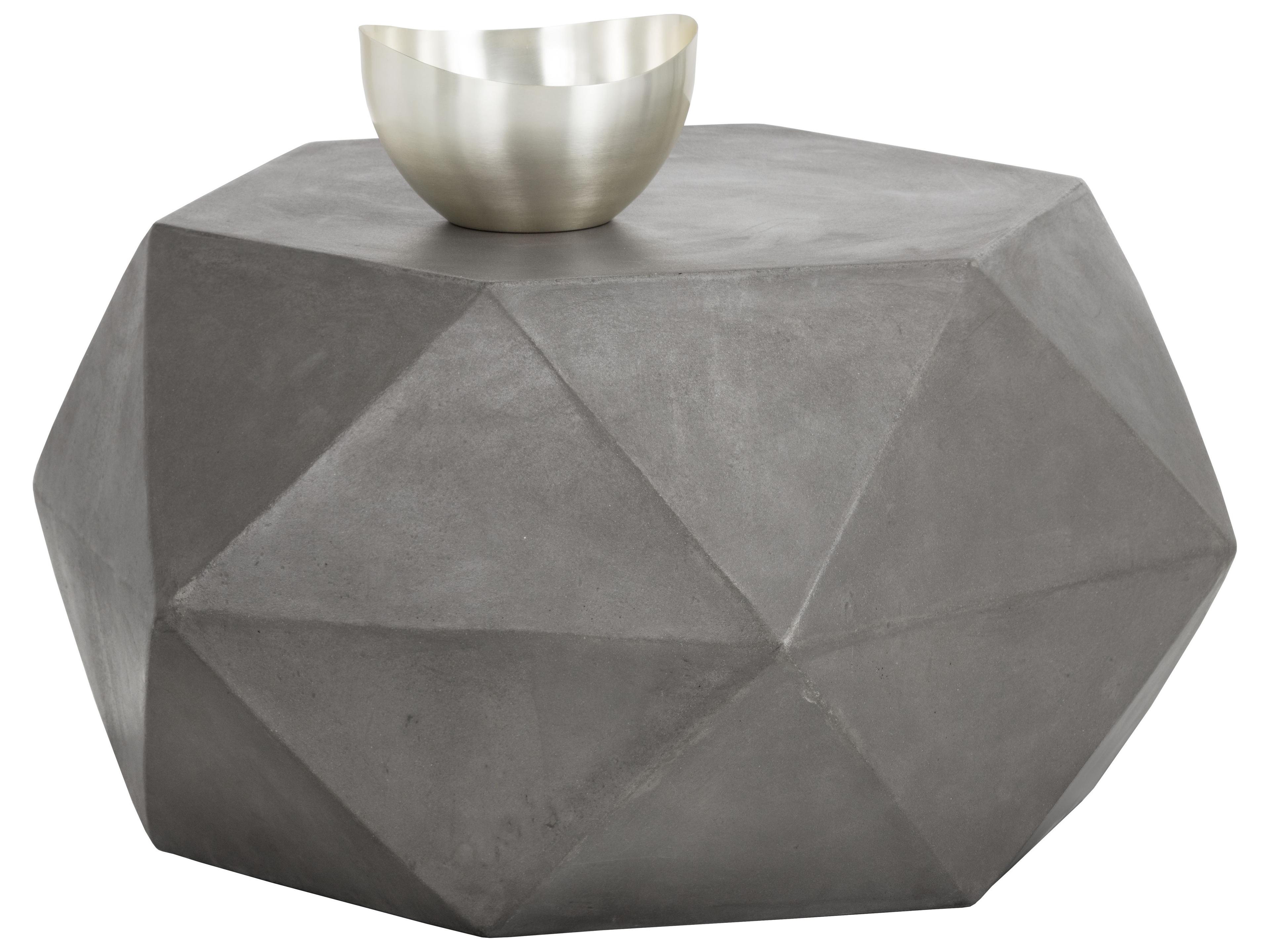 Sunpan Outdoor MIXT Constance Concrete Grey Hexagon Coffee Table