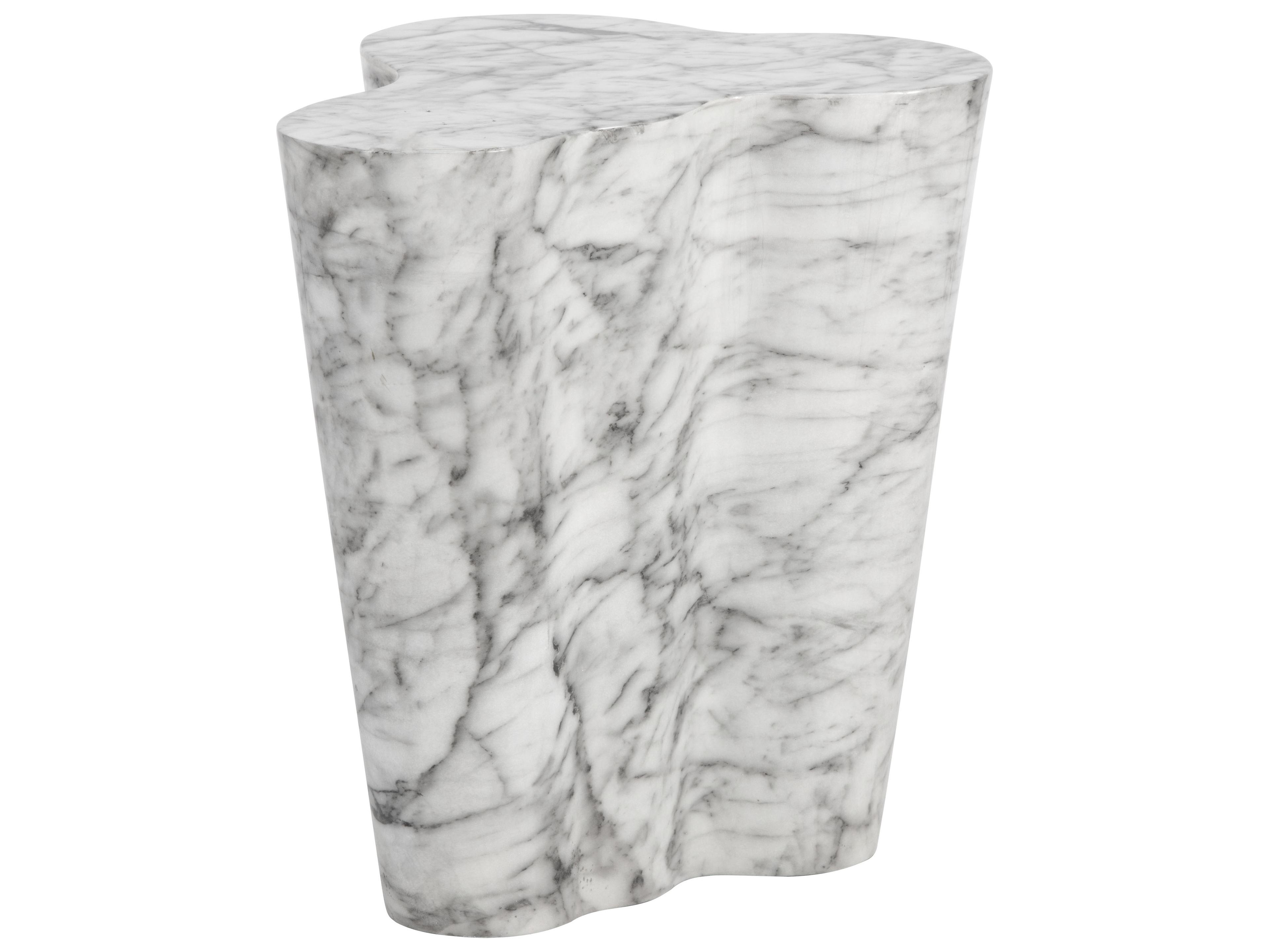 Sunpan Outdoor MIXT Ava Concrete Marble Look Grey Large Side Table