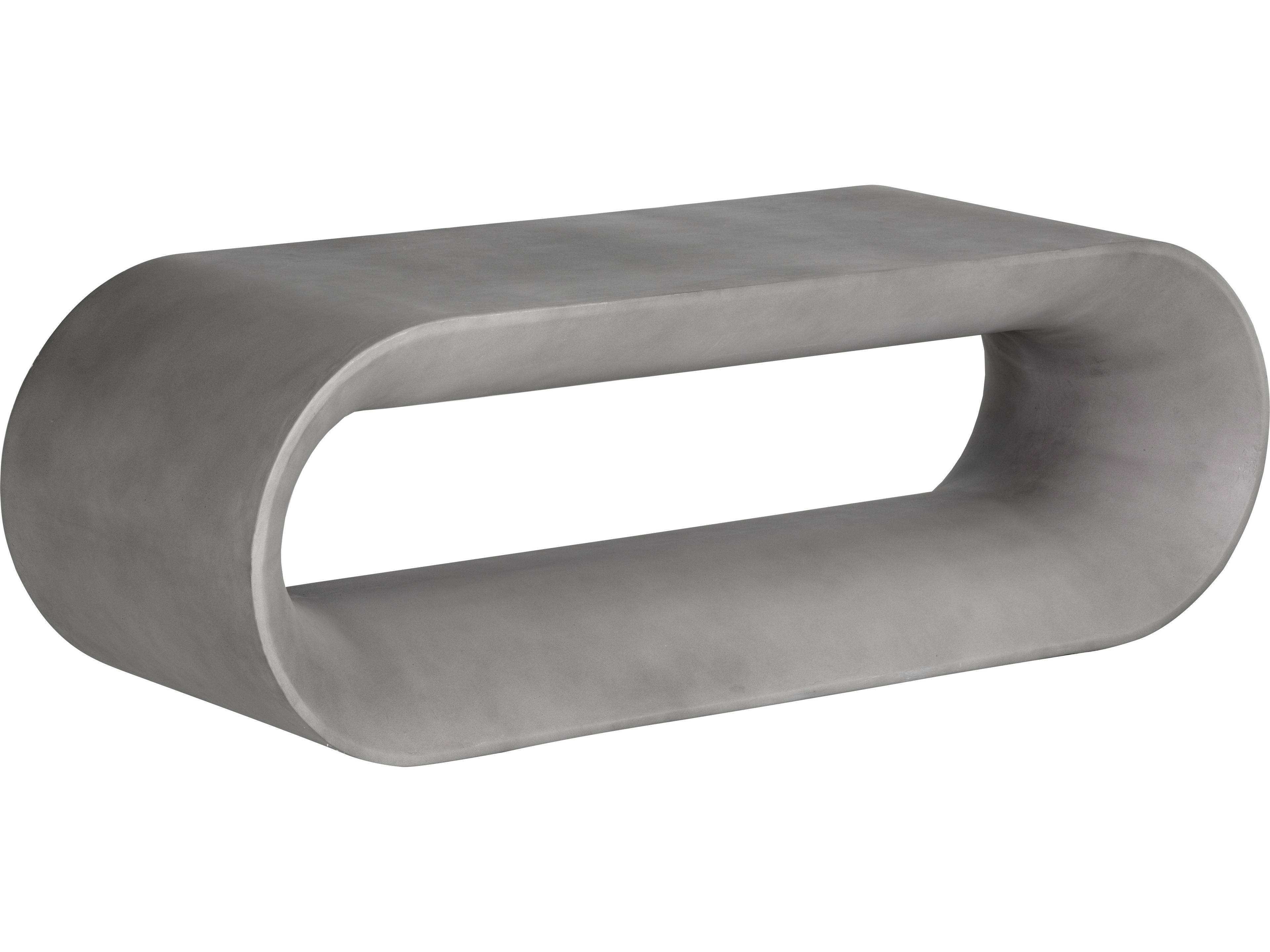 Solterra Capsule Outdoor Bench Modern Concrete