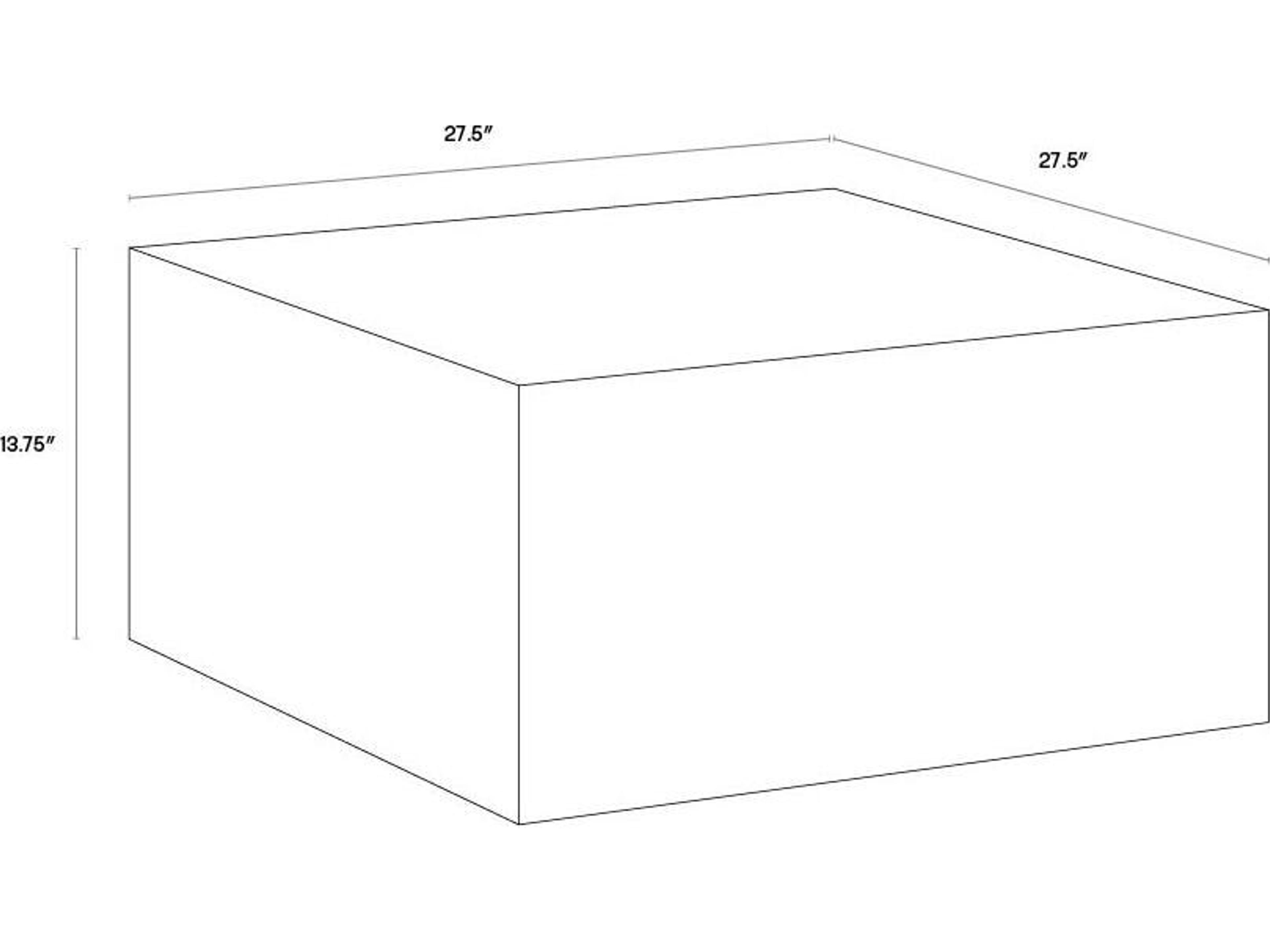 Sunpan Outdoor Solterra Kyson Concrete Silver Square Coffee Table