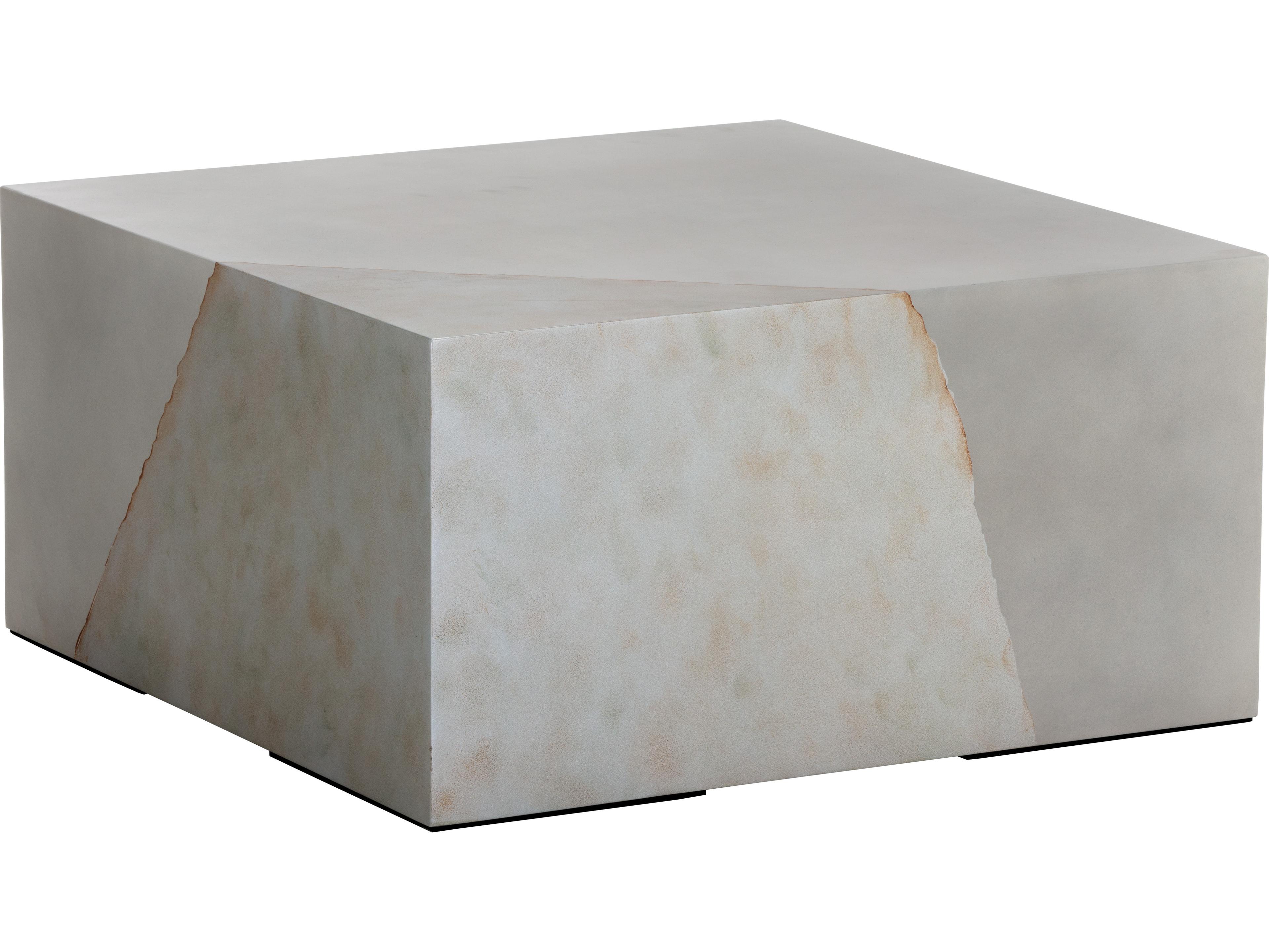 Solterra Kyson Concrete Silver Square Coffee Table