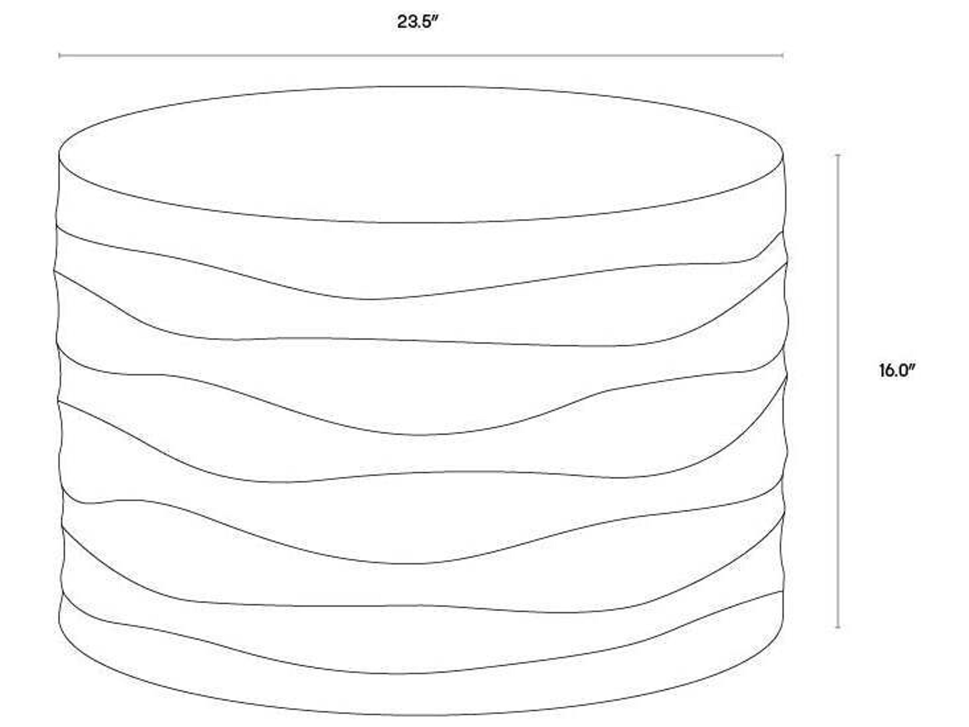 Sunpan Outdoor Solterra Corey Concrete Black Round Small Coffee Table