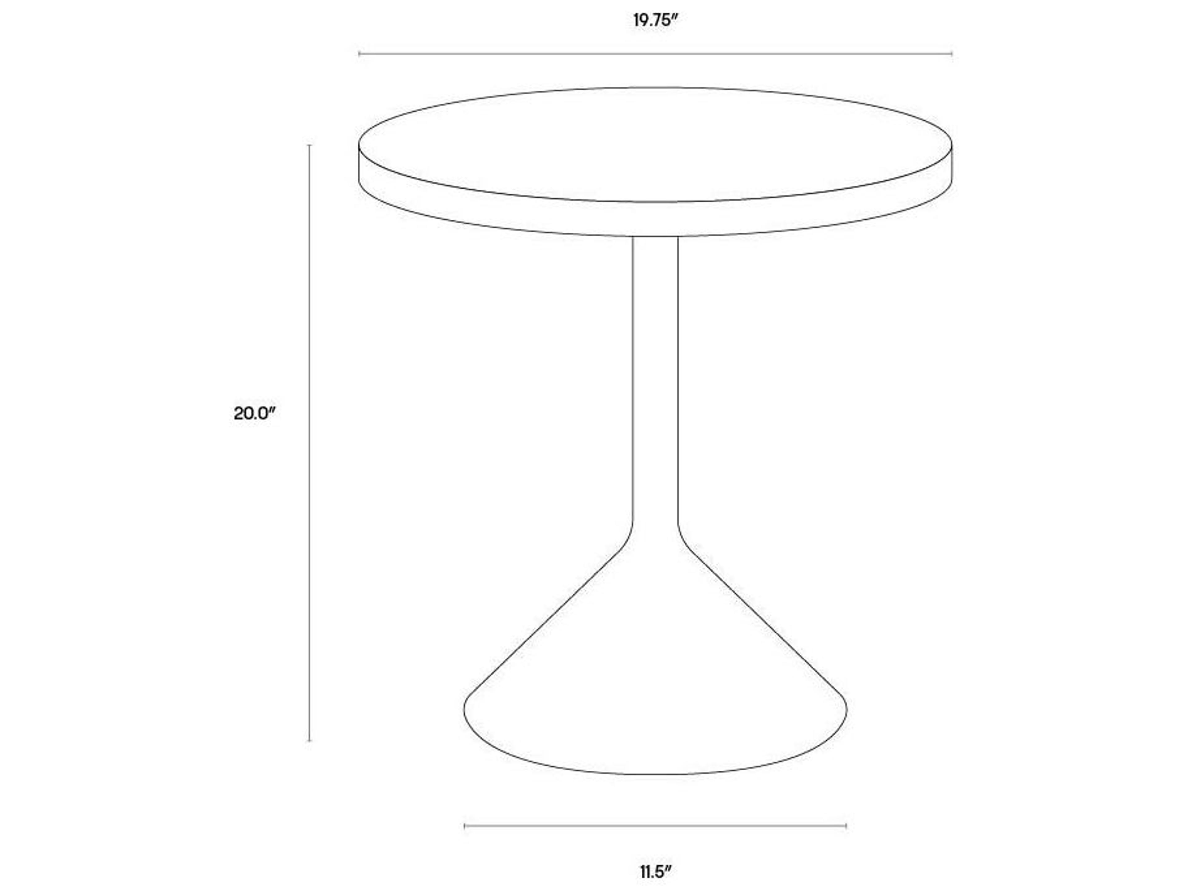 Sunpan Outdoor Solterra Laszilo Concrete Blue Round End Table