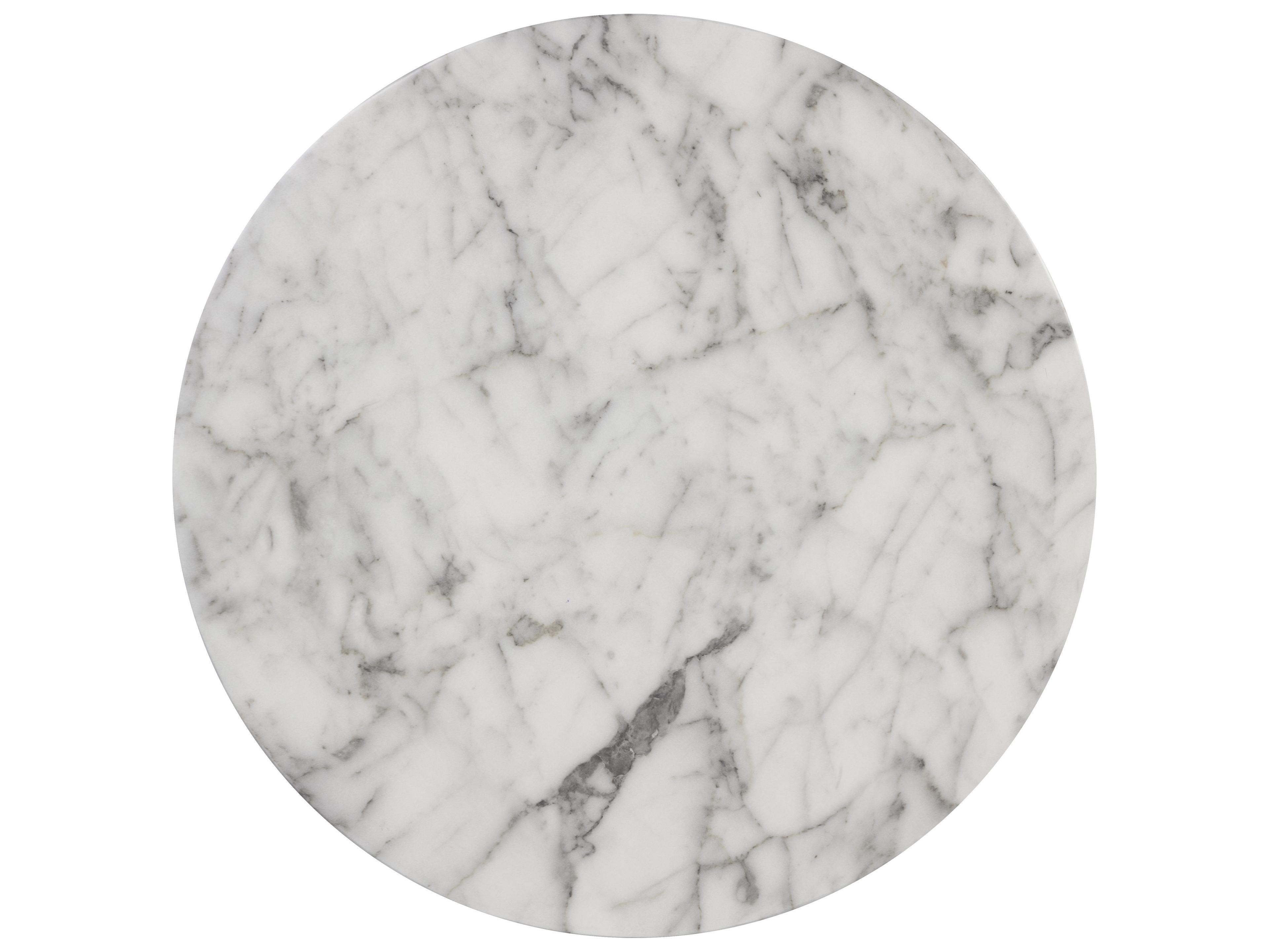 Sunpan Outdoor MIXT Goya Concrete Marble Look White Round End Table