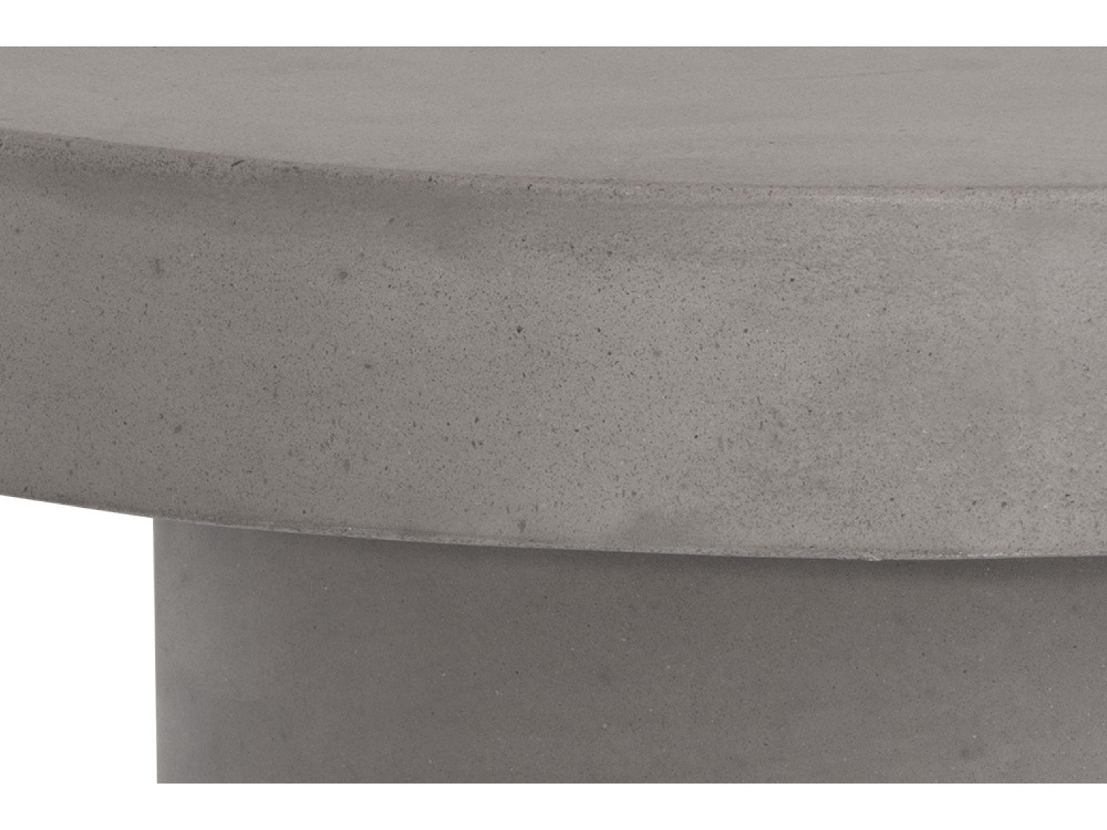 Sunpan Outdoor MIXT Brando Concrete Grey Round Coffee Table