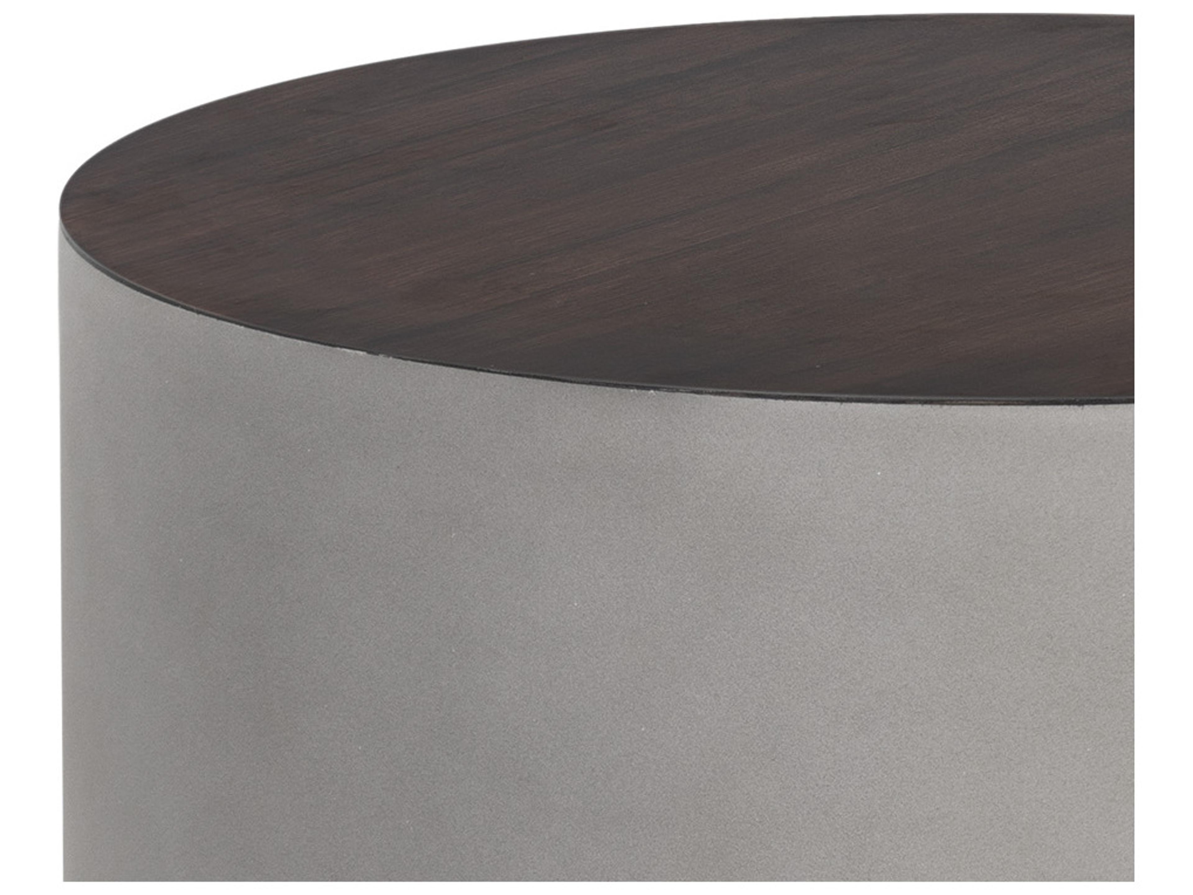 Sunpan Outdoor Solterra Diaz Concrete Grey Round End Table