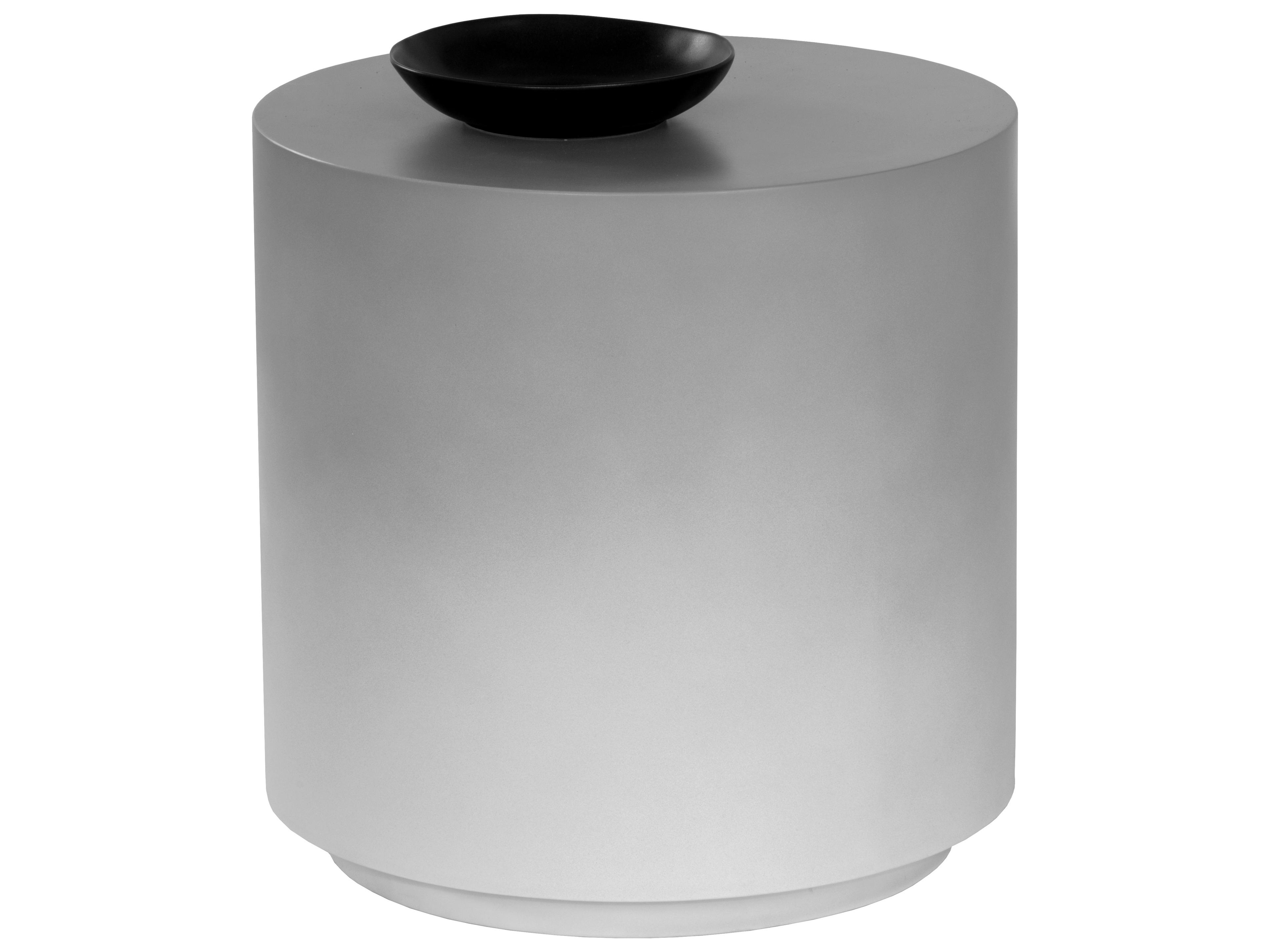 Sunpan Outdoor Solterra Perfetti Concrete White Round End Table