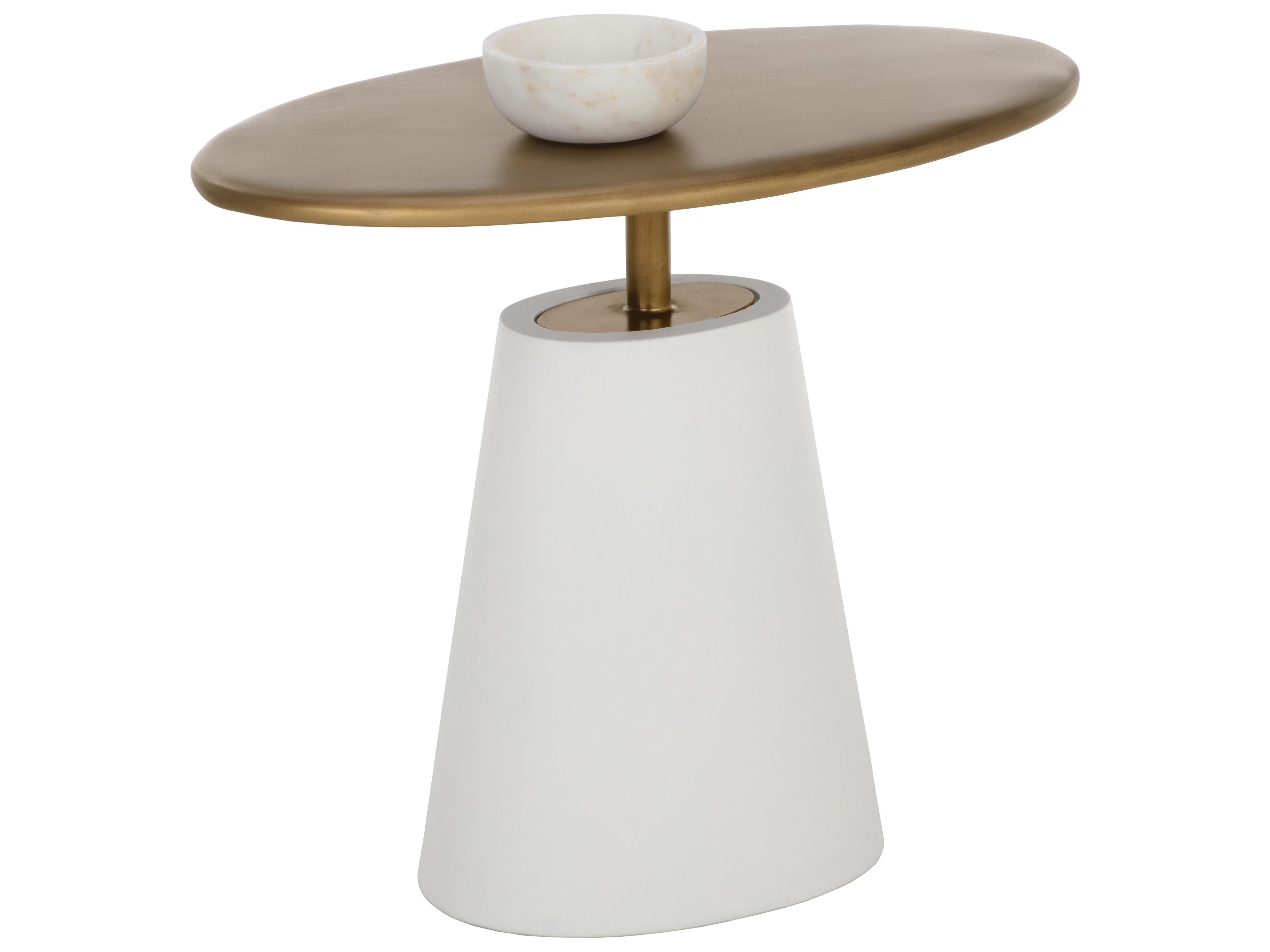 Kadin Side Table in White