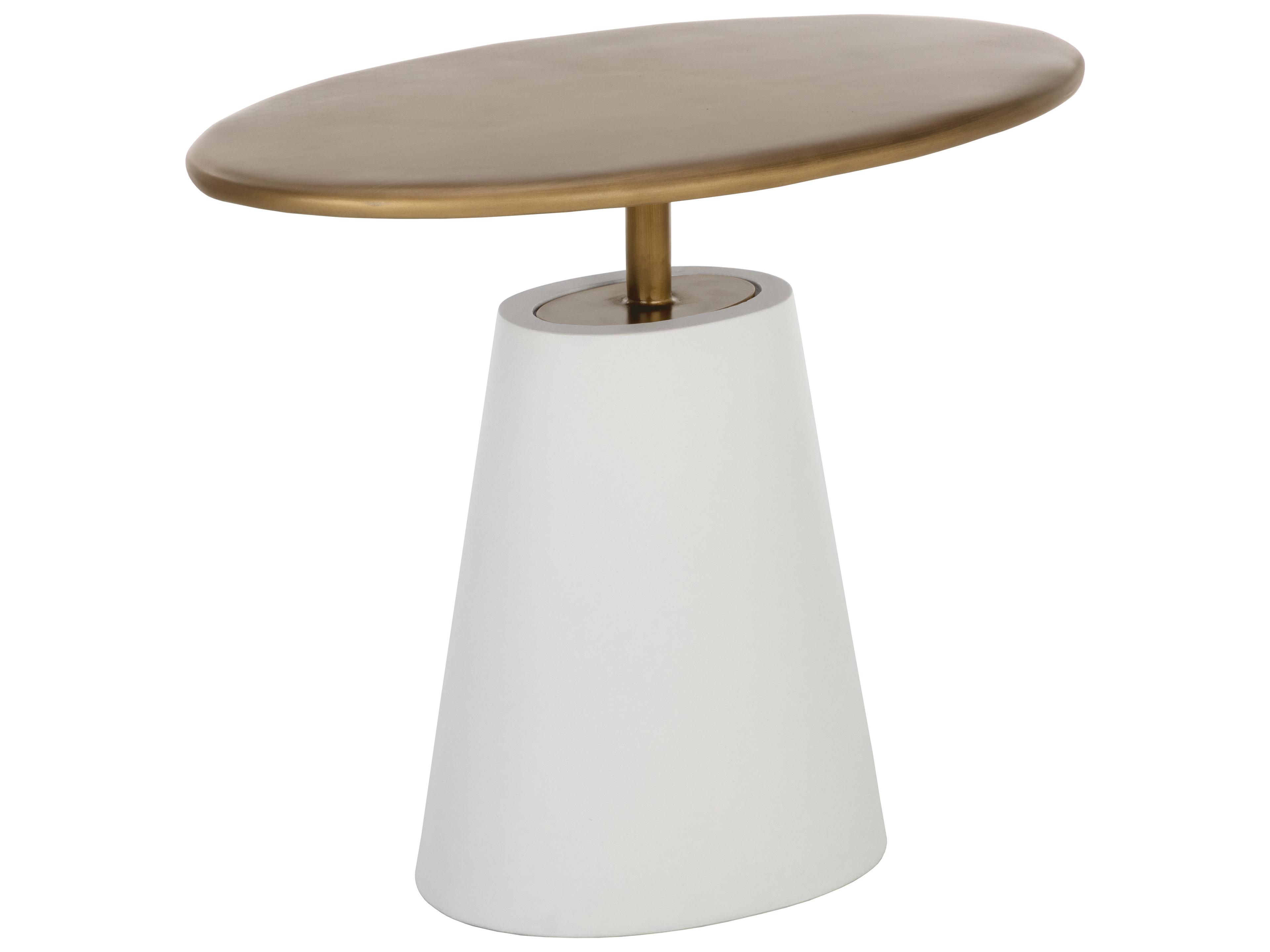 Sunpan Outdoor Kadin Side Table in White