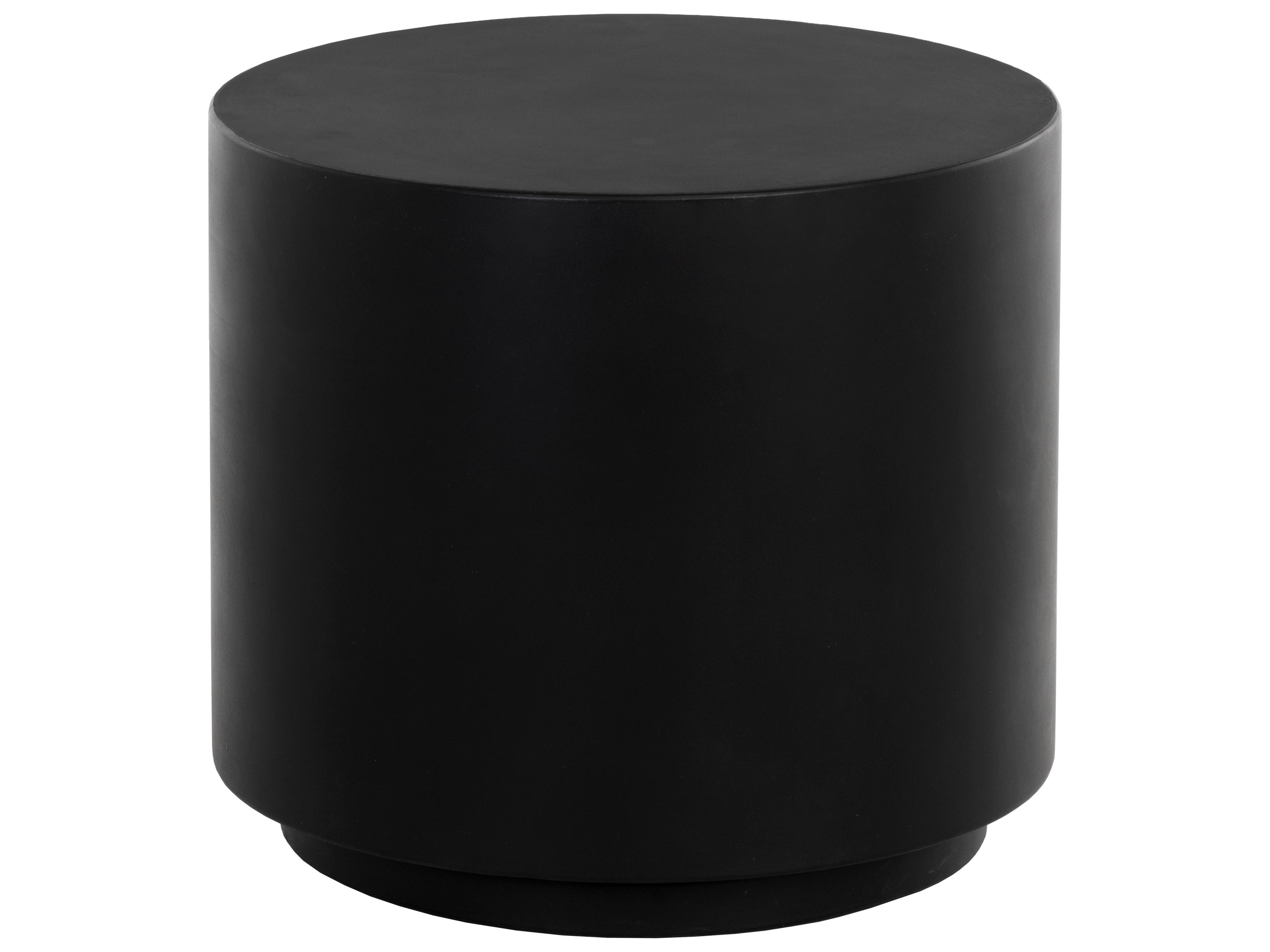 MIXT Rubin Concrete Black Round End Table