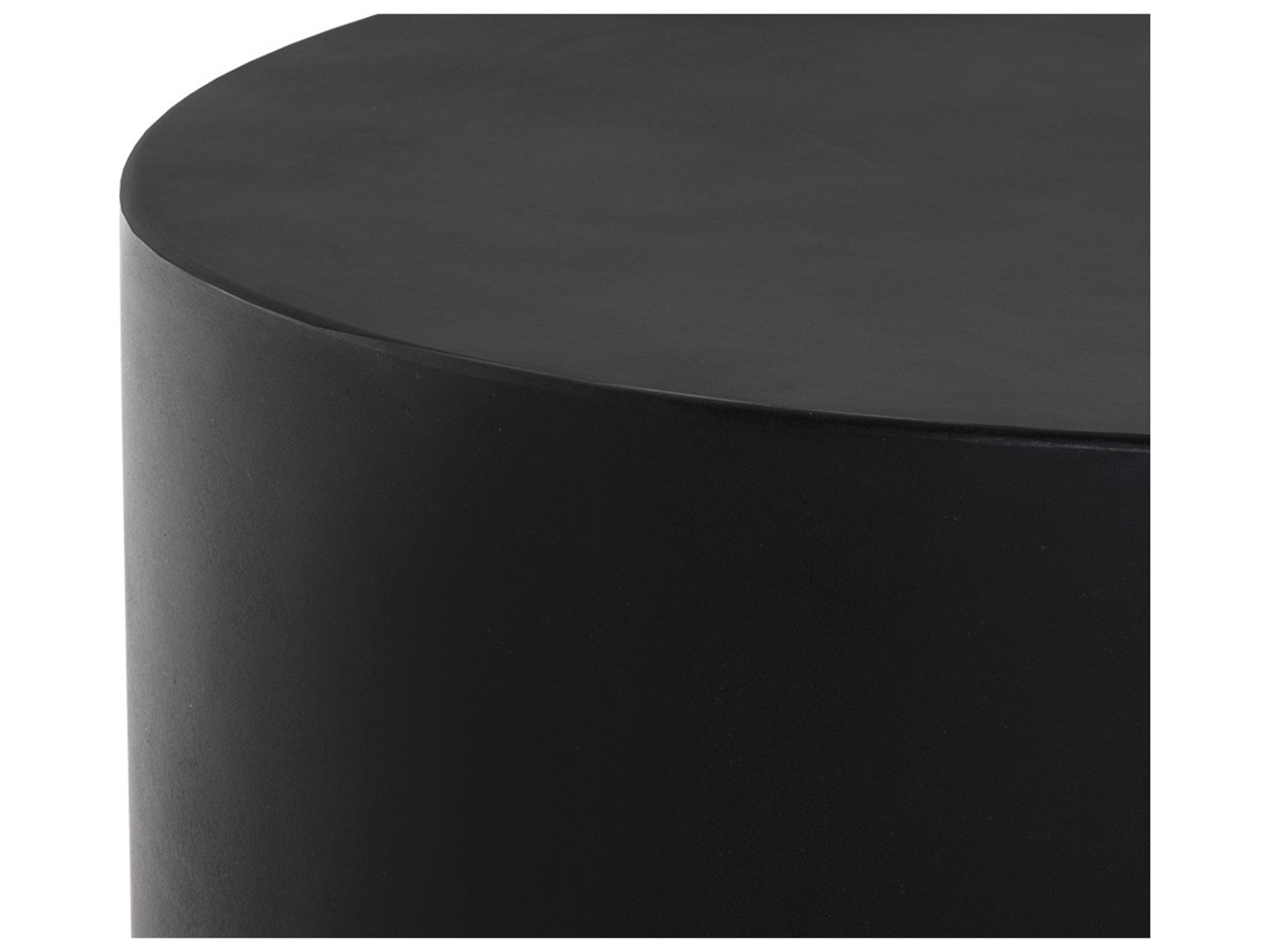 Sunpan Outdoor MIXT Rubin Concrete Black Round Coffee Table