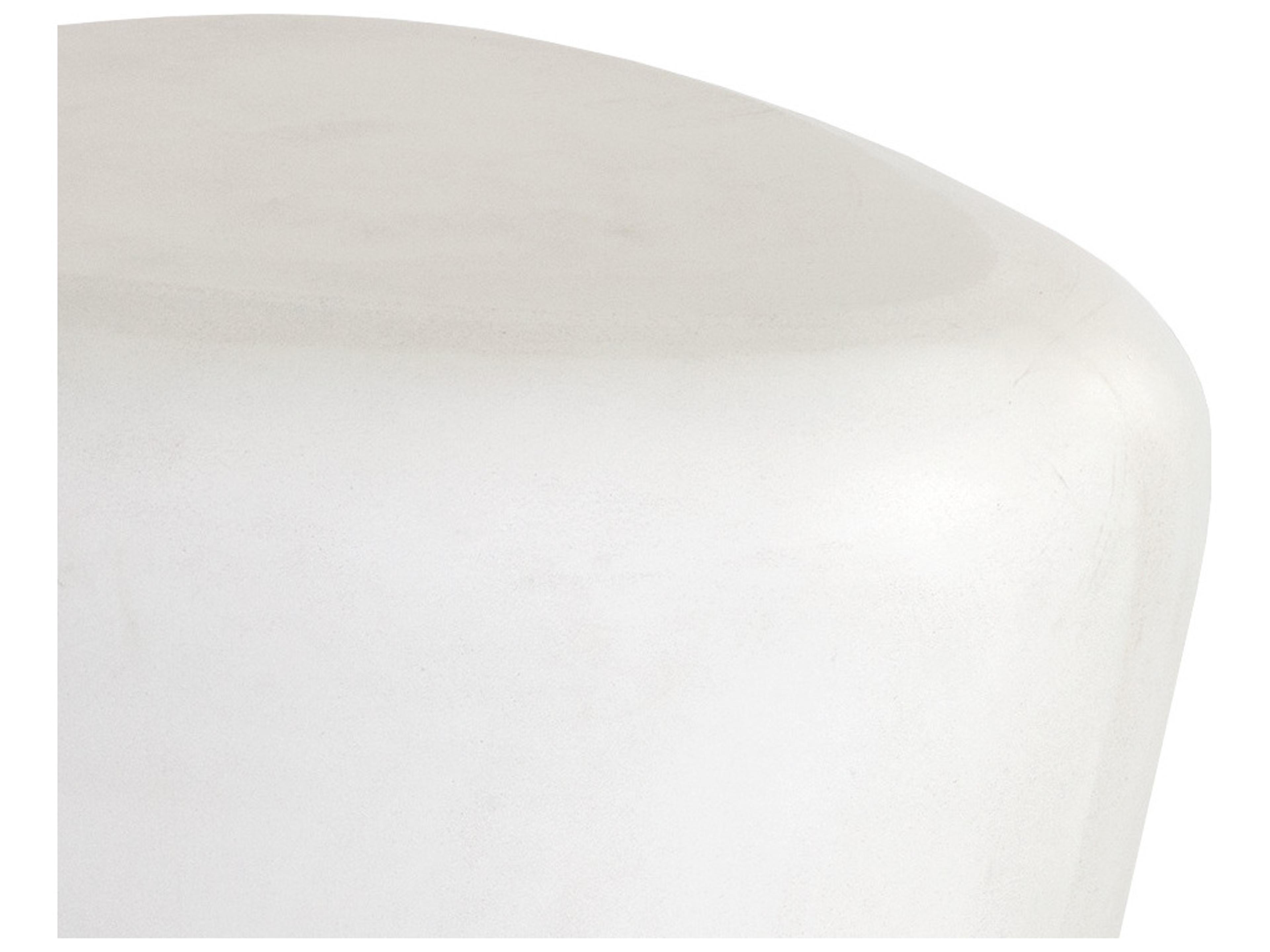 Sunpan Outdoor MIXT Corvo Concrete White Side Table