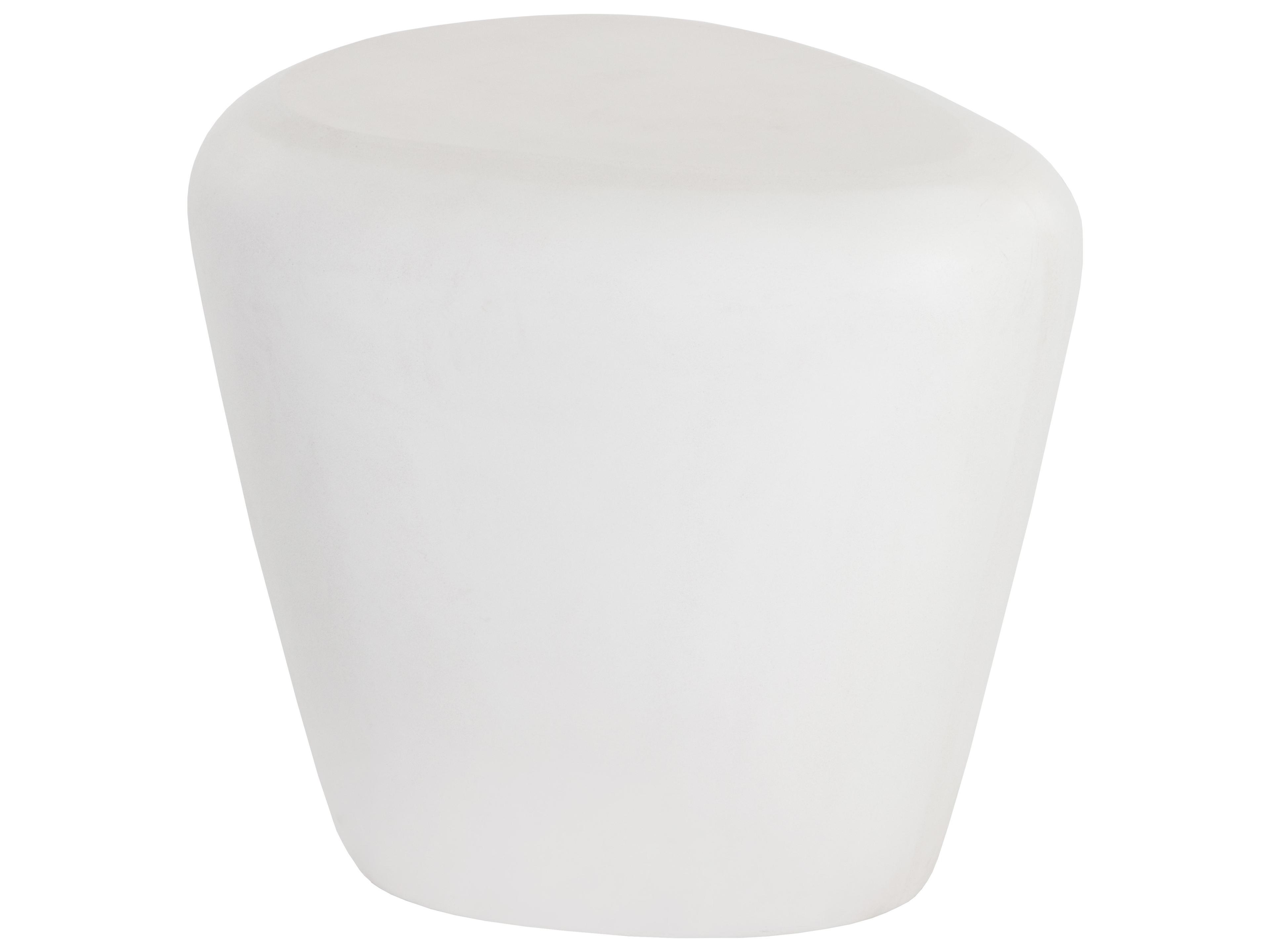 Sunpan Outdoor MIXT Corvo Concrete White Side Table