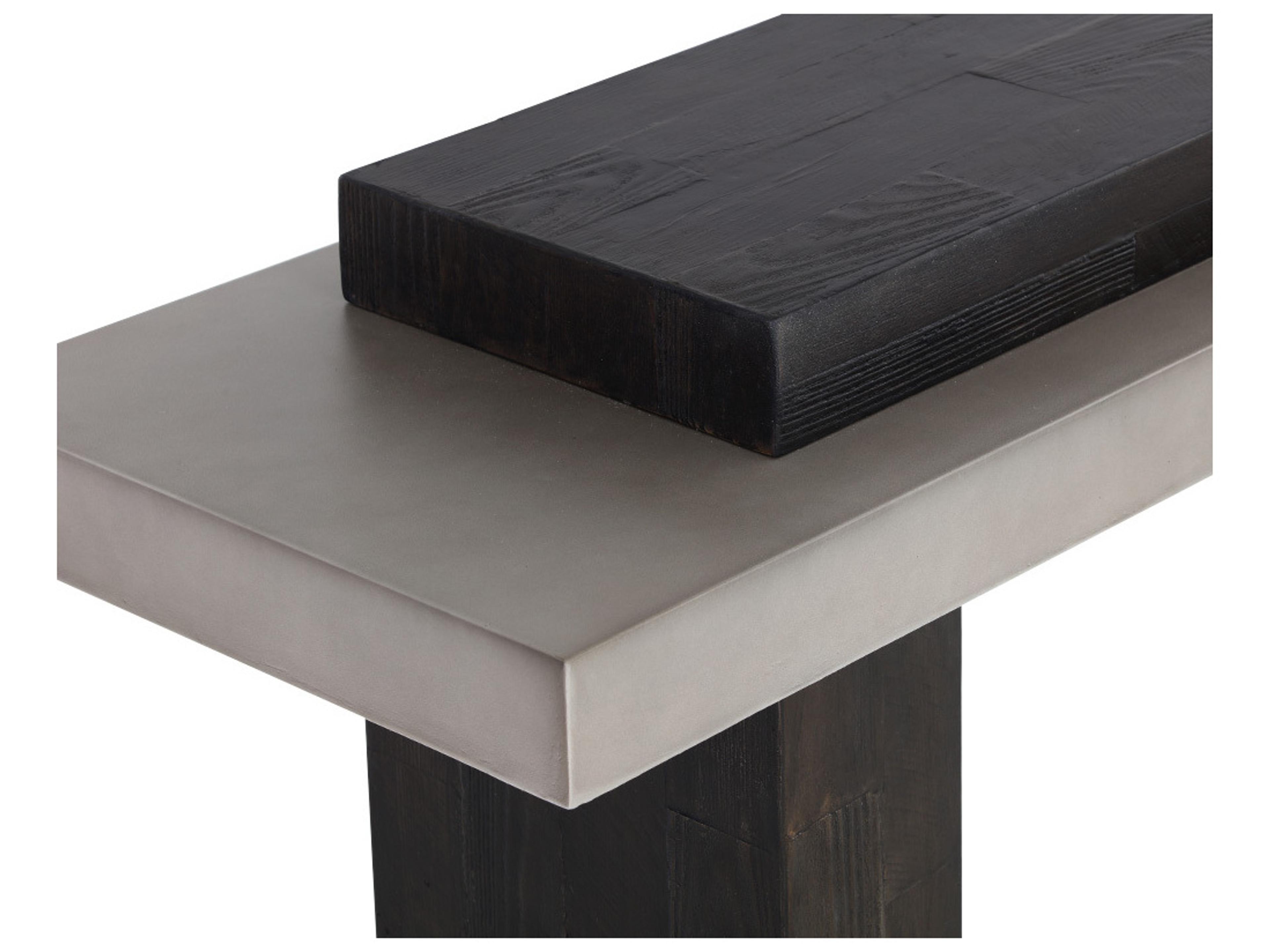 Sunpan Outdoor Solterra Herriot Concrete Rectangular Console Table