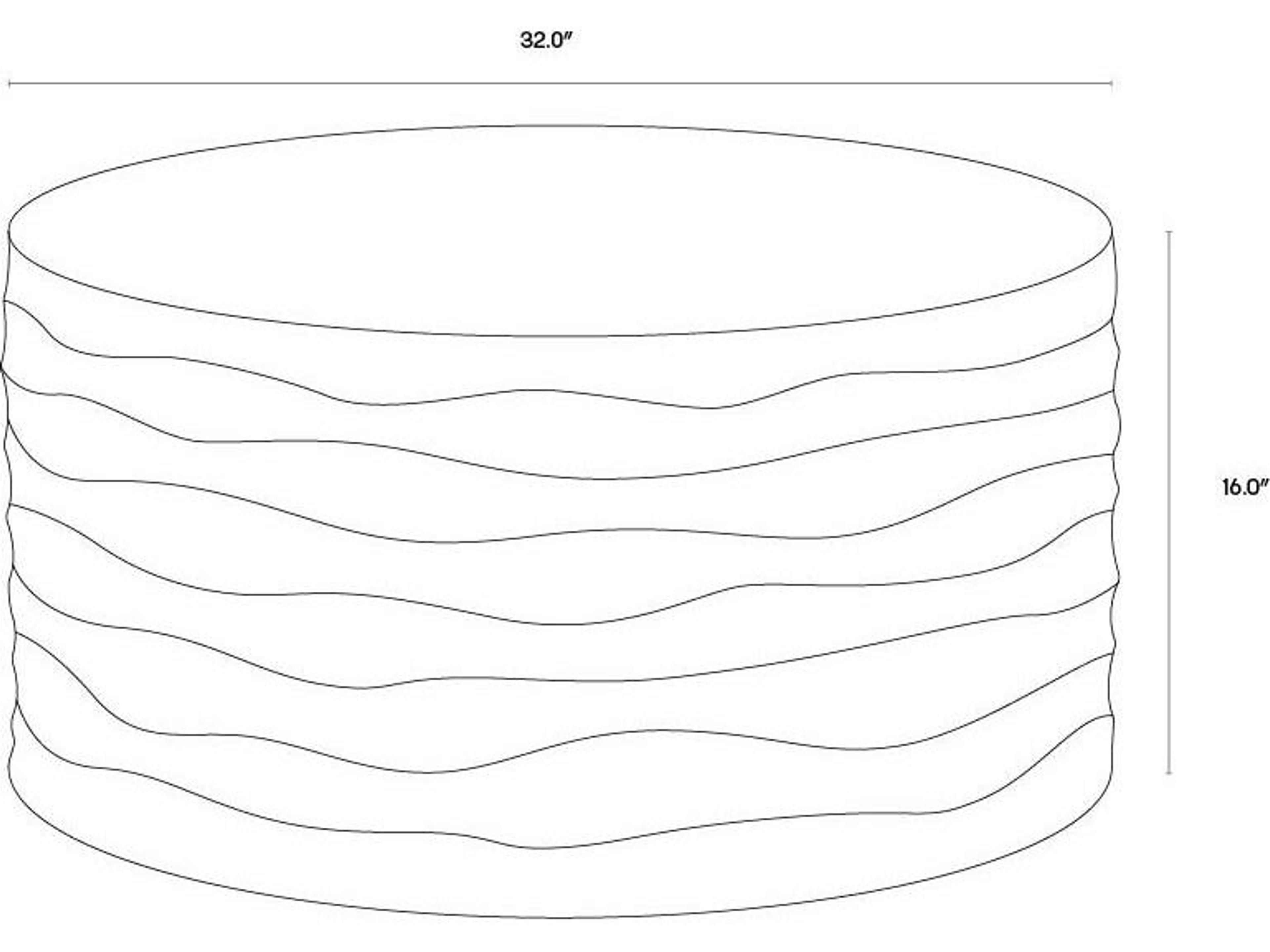 Sunpan Outdoor Solterra Corey Black Round Large Coffee Table