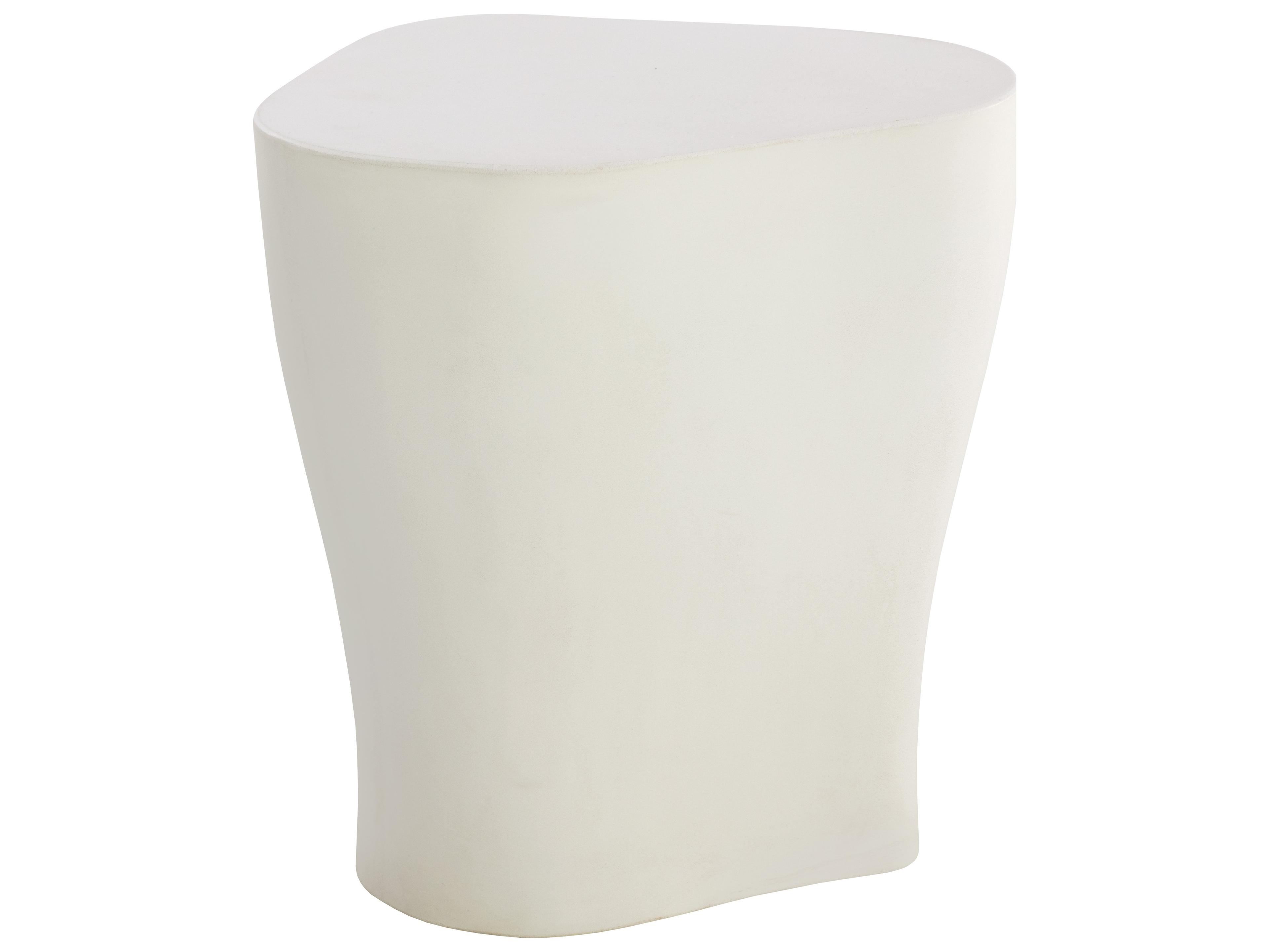 Sunpan Outdoor MIXT Dali Concrete White Large End Table