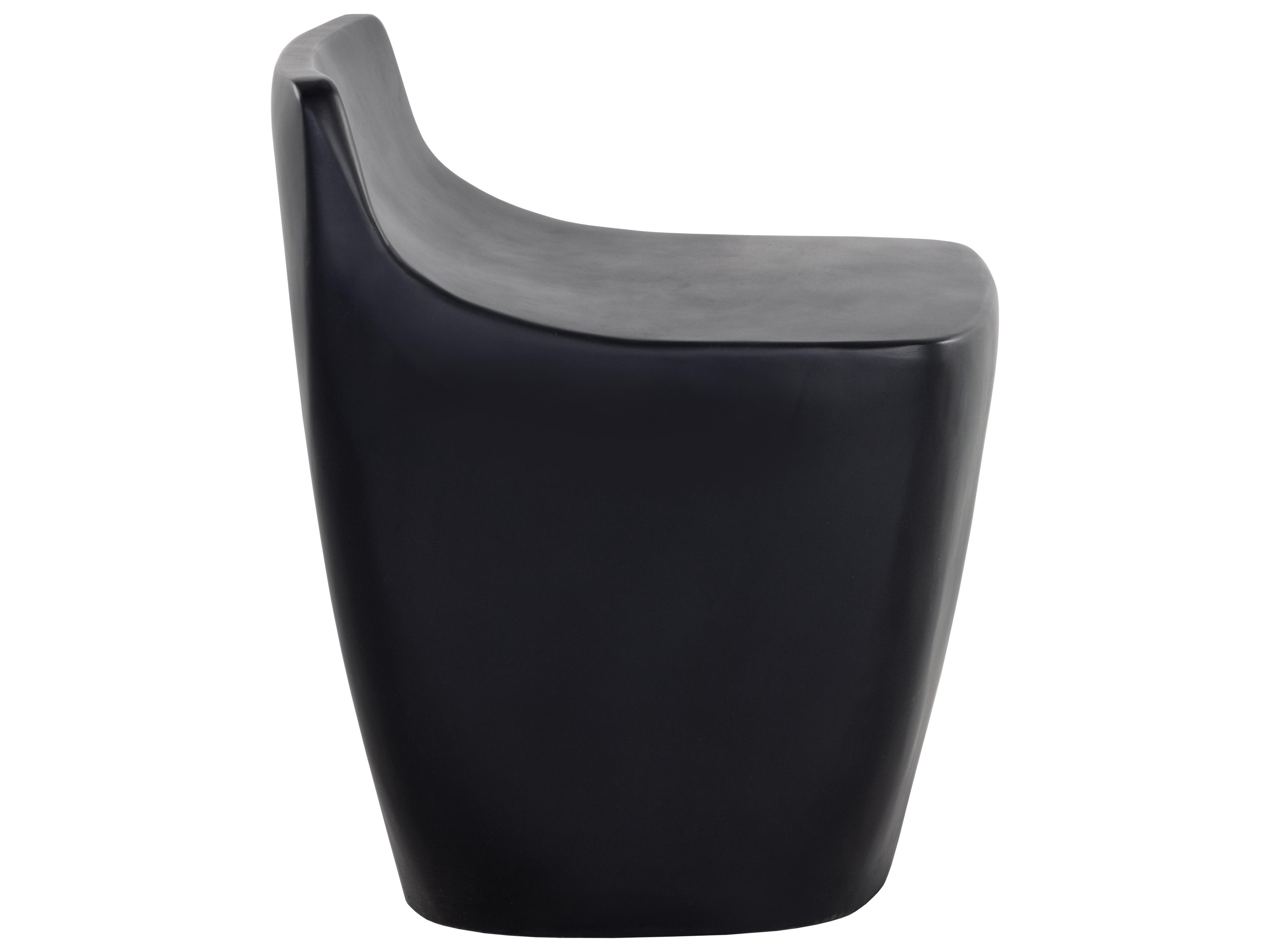 Sunpan Outdoor Ledger Concrete Black Stool