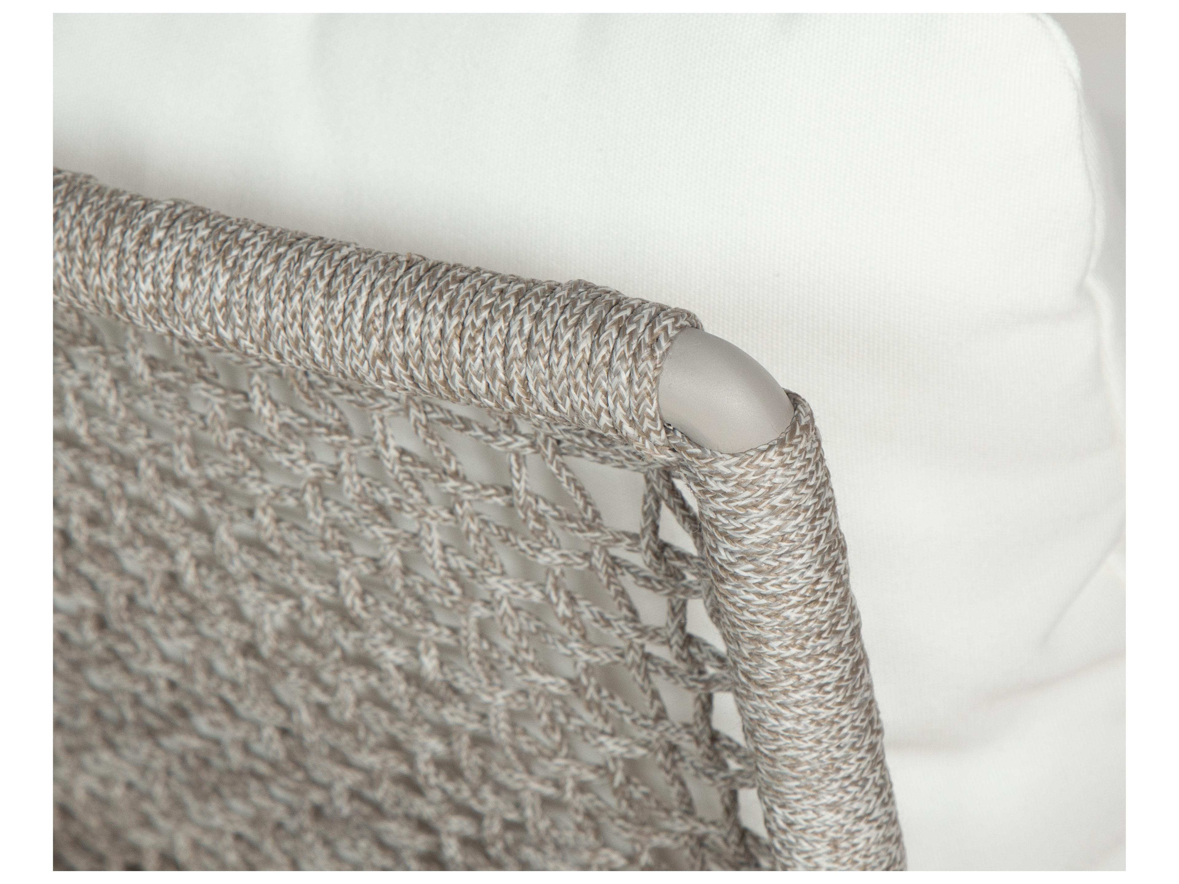 Sunpan Outdoor Bari Teak Wood Natural Lounge Chair in Stinson White