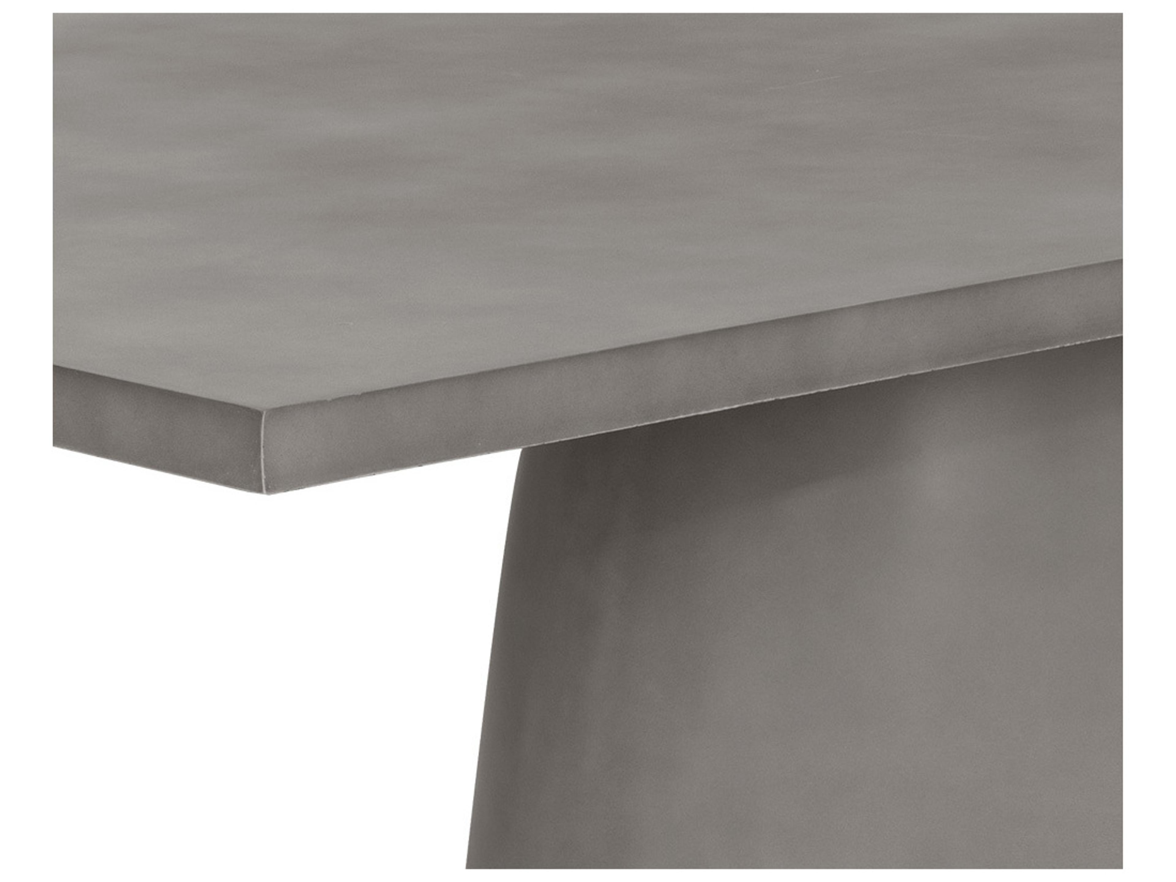 Sunpan Outdoor Solterra Cavallini Concrete Light Grey Rectangular Dining Table