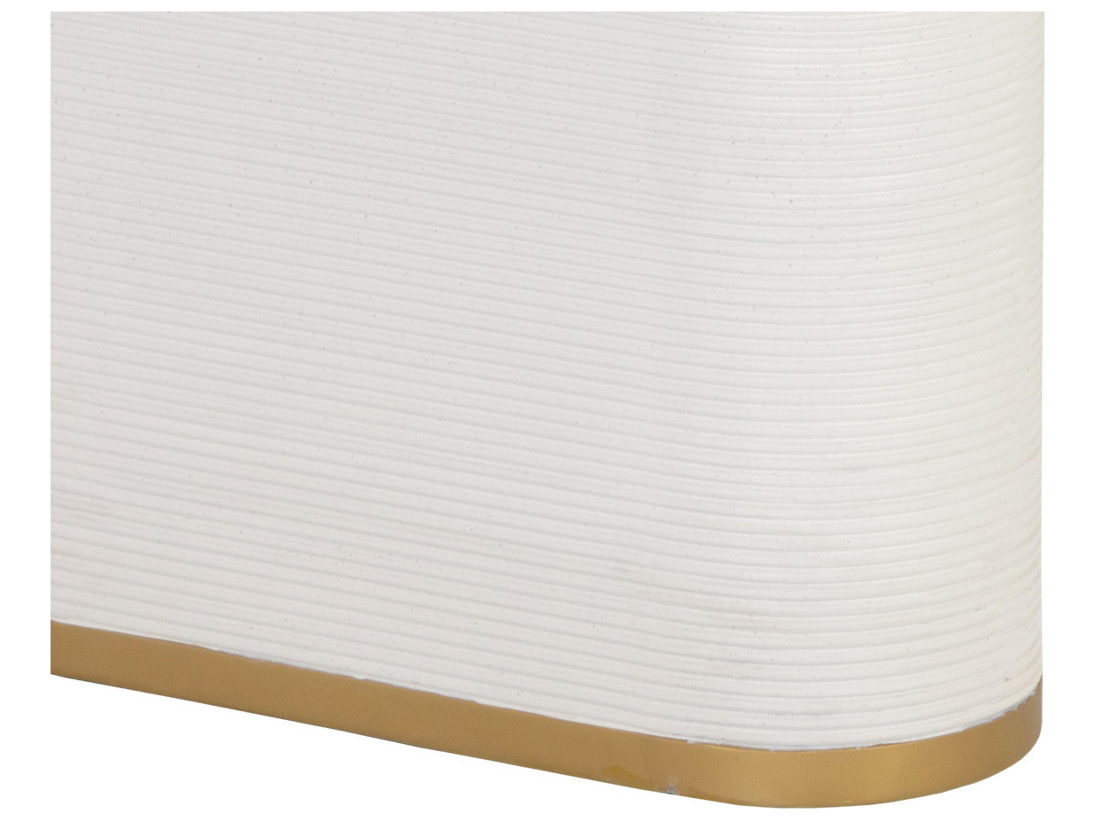 Sunpan Outdoor Solterra Aemond Concrete White Rectangular Dining Table