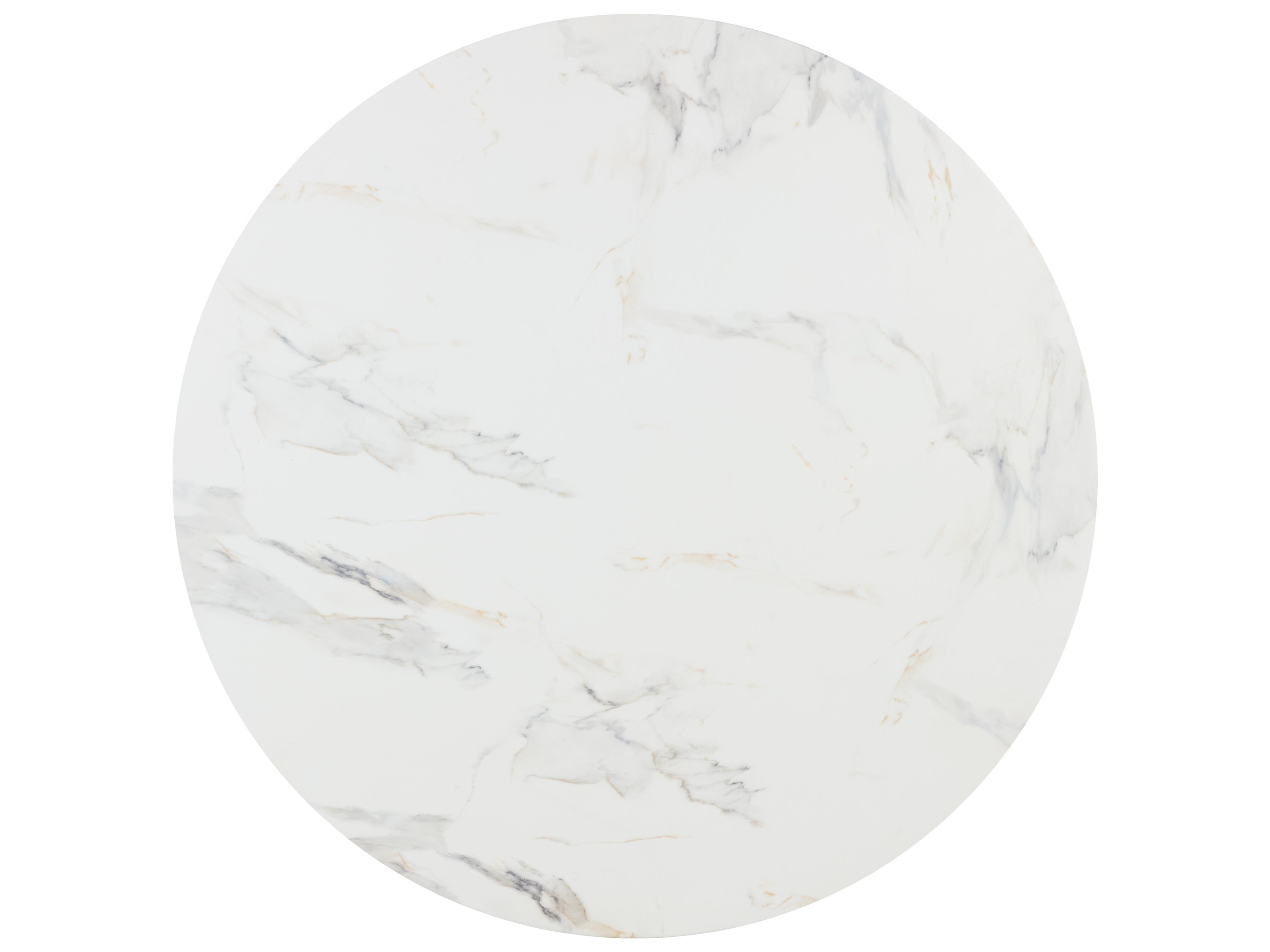 Sunpan Outdoor Mirella Concrete White Round Coffee Table