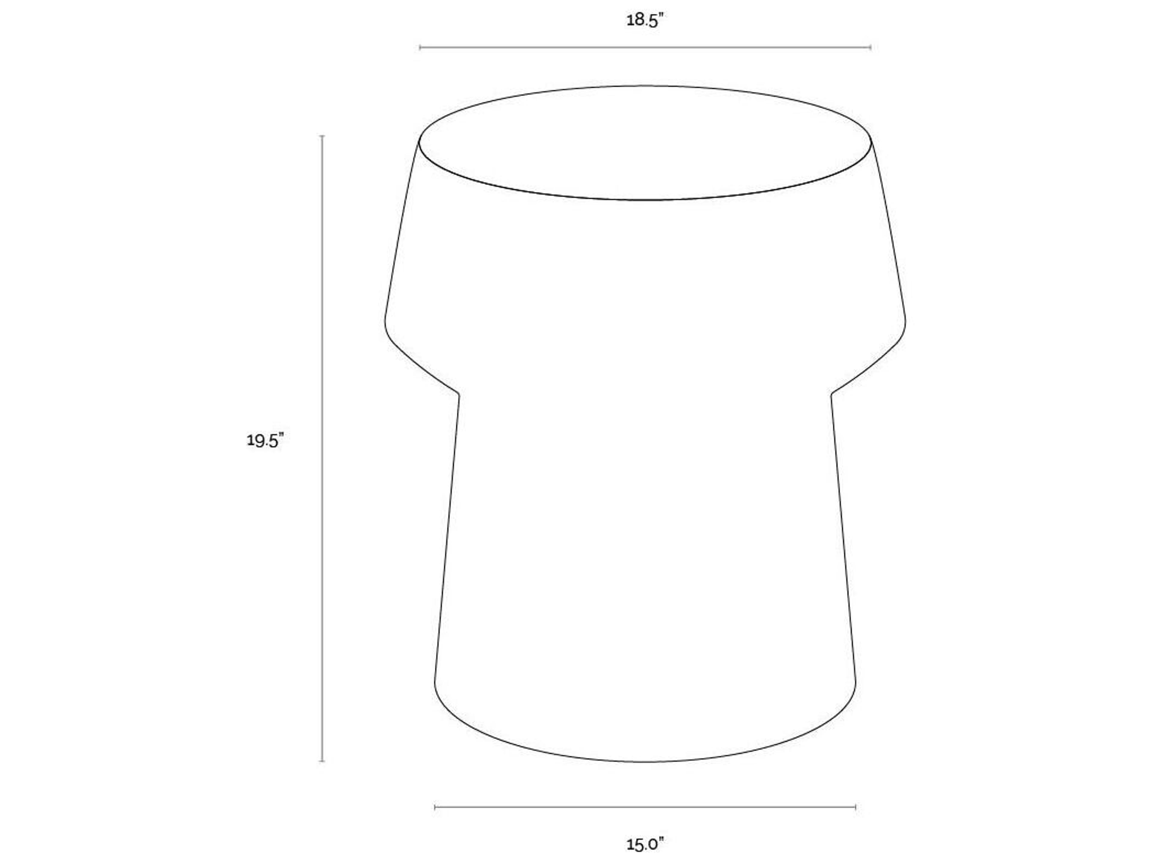 Sunpan Outdoor Brie Concrete Grey Round End Table