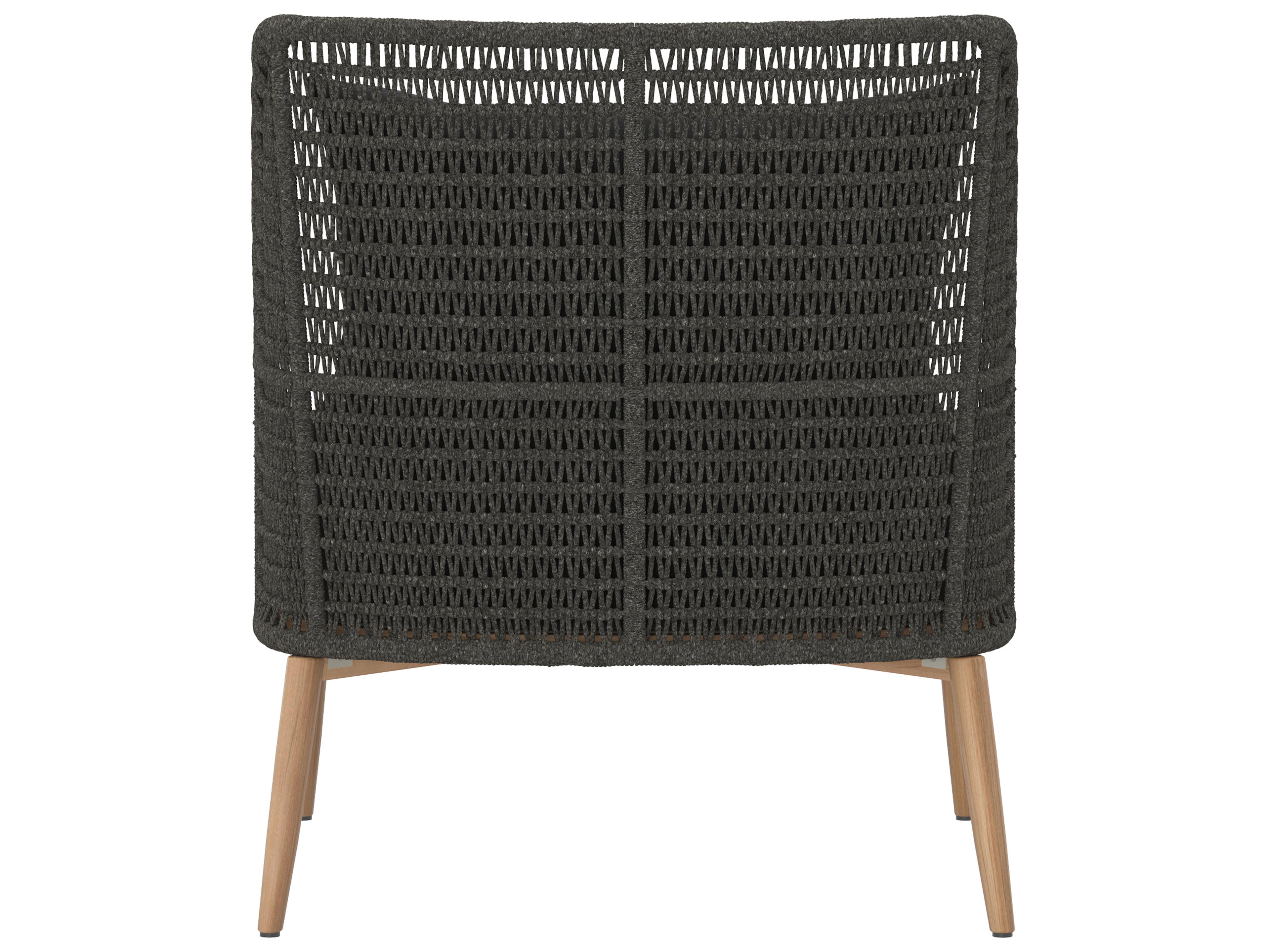 Sunpan Outdoor Andria Teak Wood Natural Lounge Chair in Arashi Black